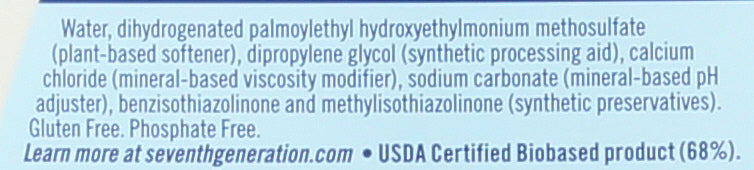 SEVENTH GENERATION FABRIC SFTNR FREE & CLEAR