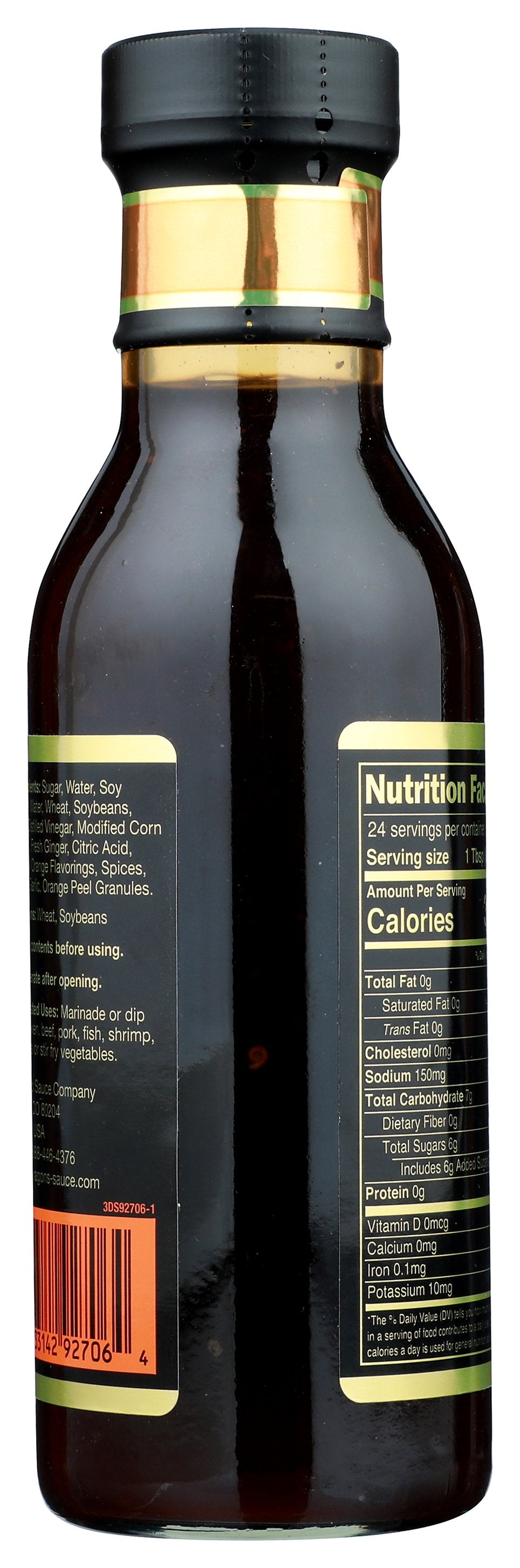 3 DRAGONS SAUCE ZESTY ORANGE - Case of 6