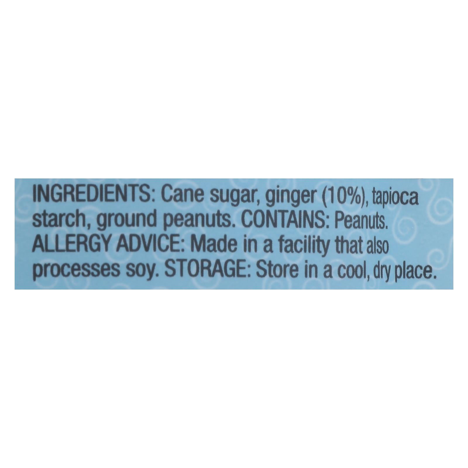 Ginger People Chewy Ginger Candy - Peanut - Case Of 12 - 3 Oz.