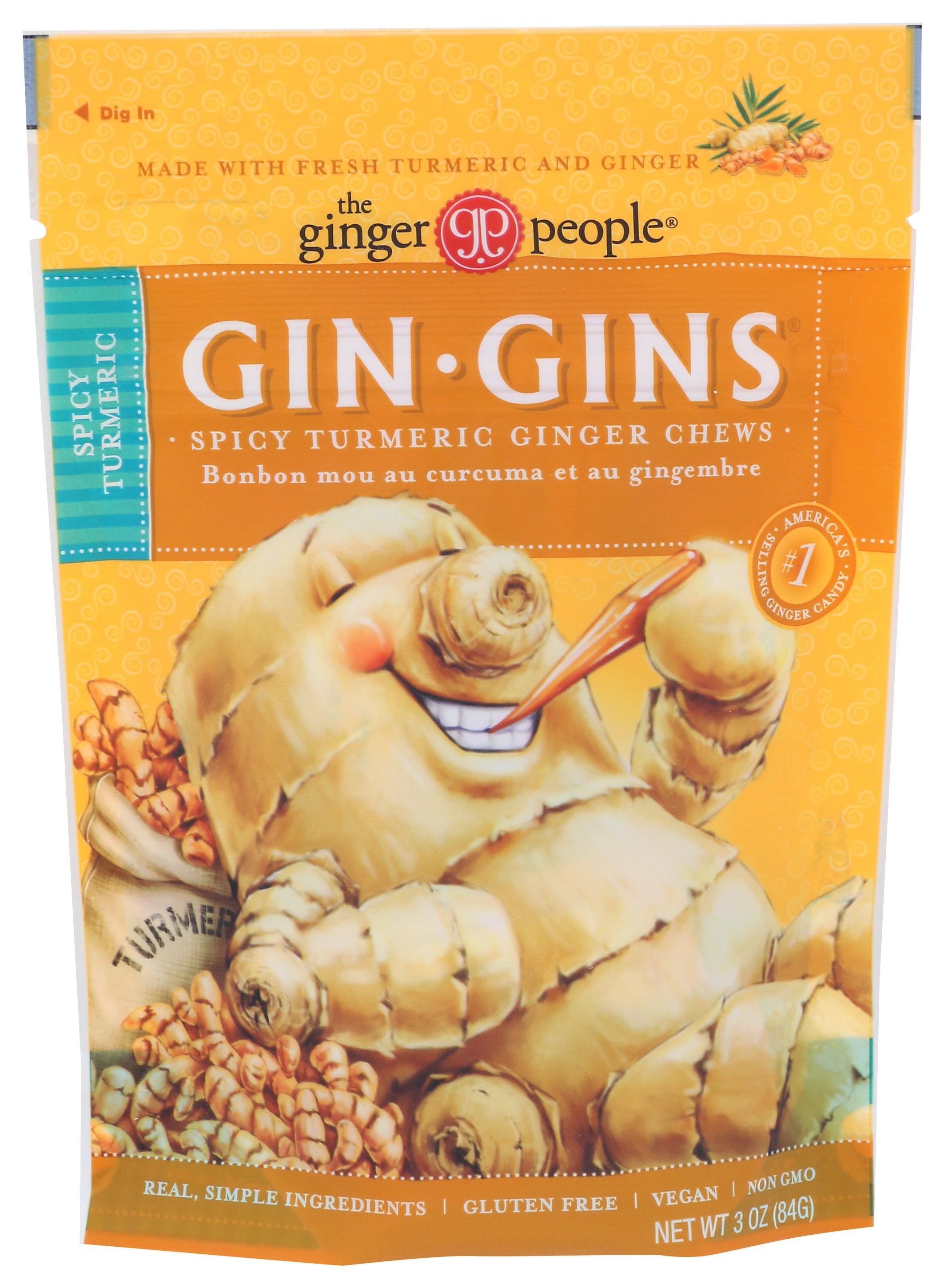 GINGER PEOPLE GINGER CHEW SPCY TURMERIC - Case of 12