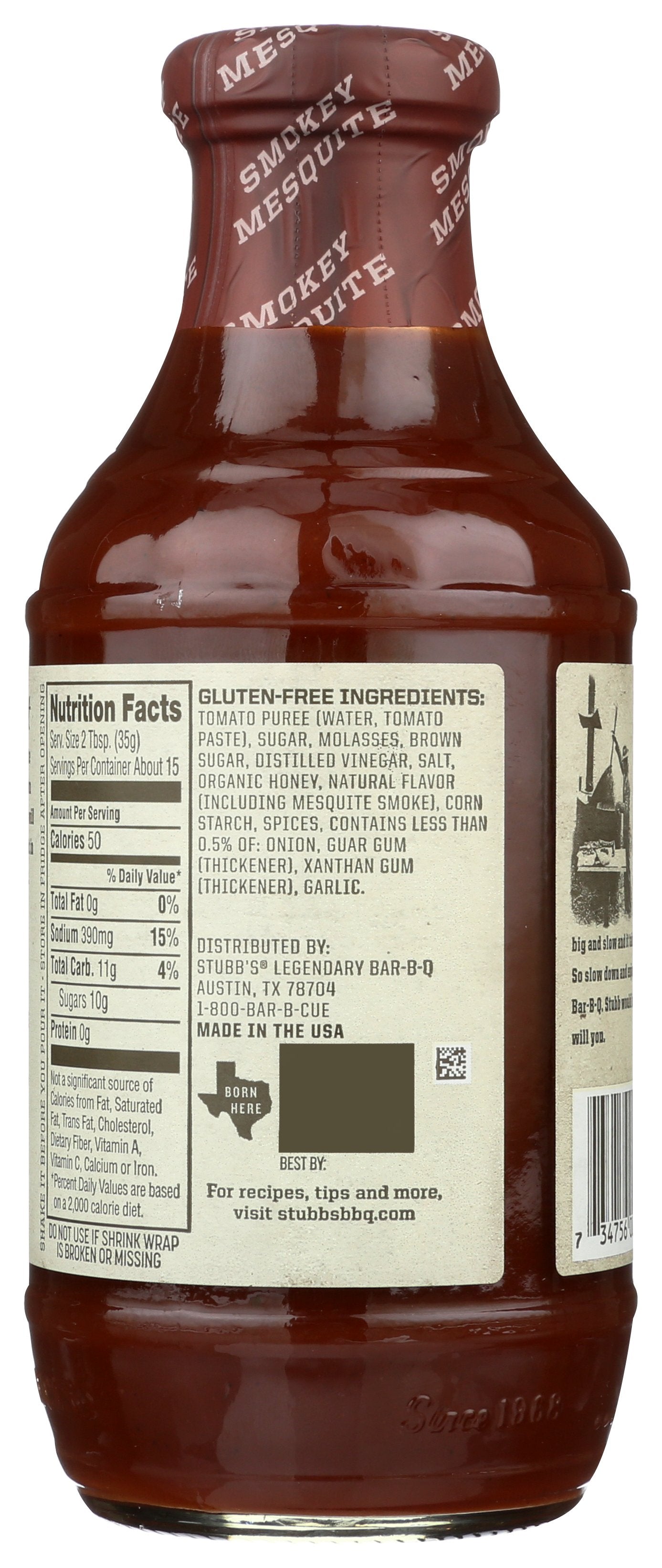 STUBBS SAUCE BBQ SMKY MESQUITE - Case of 6