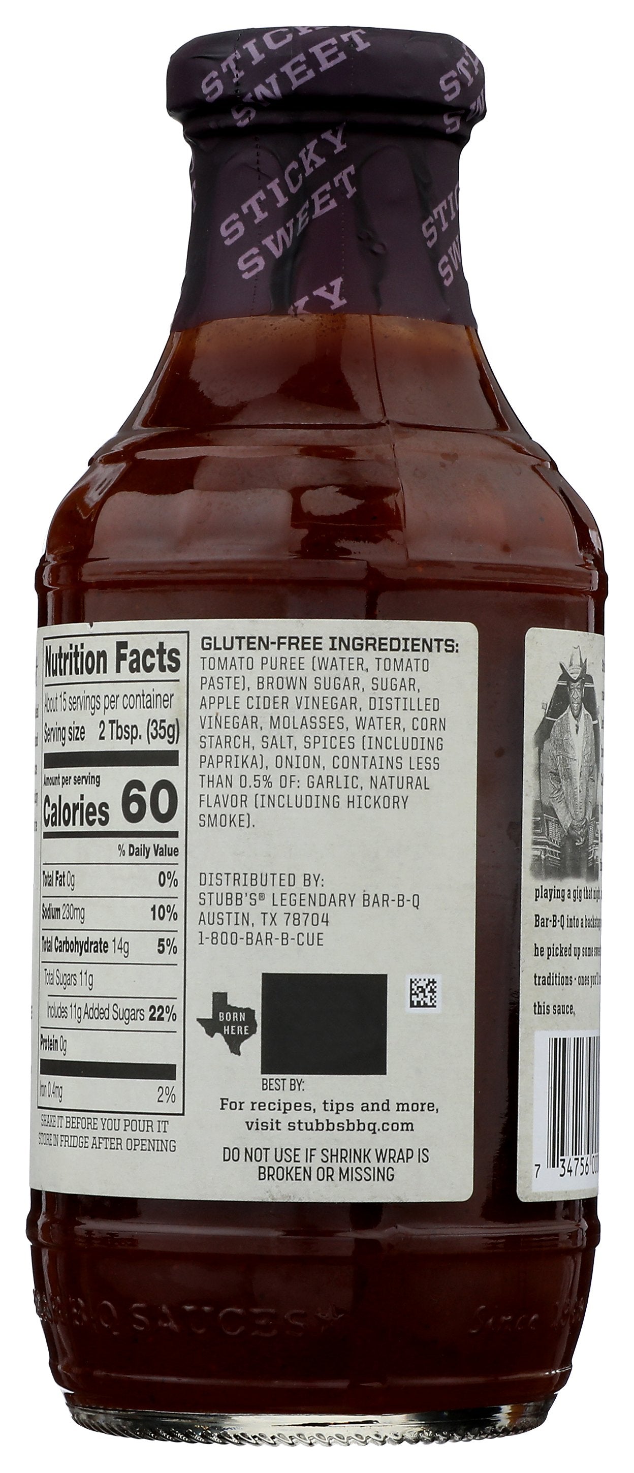 STUBBS SAUCE BBQ STICKY SWT - Case of 6