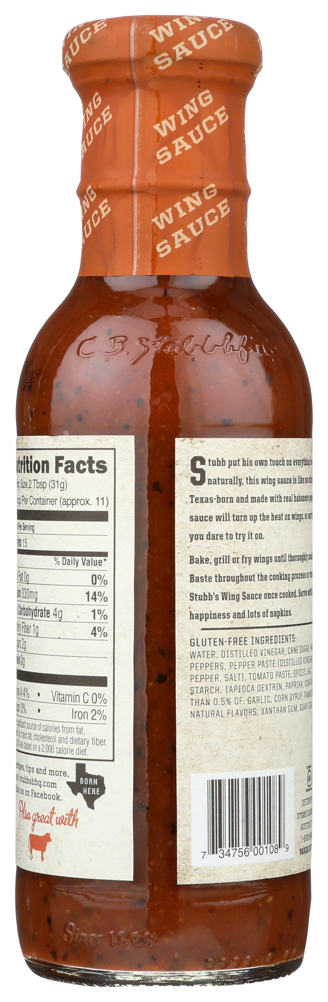 STUBBS SAUCE WING ORIGINAL - Case of 6