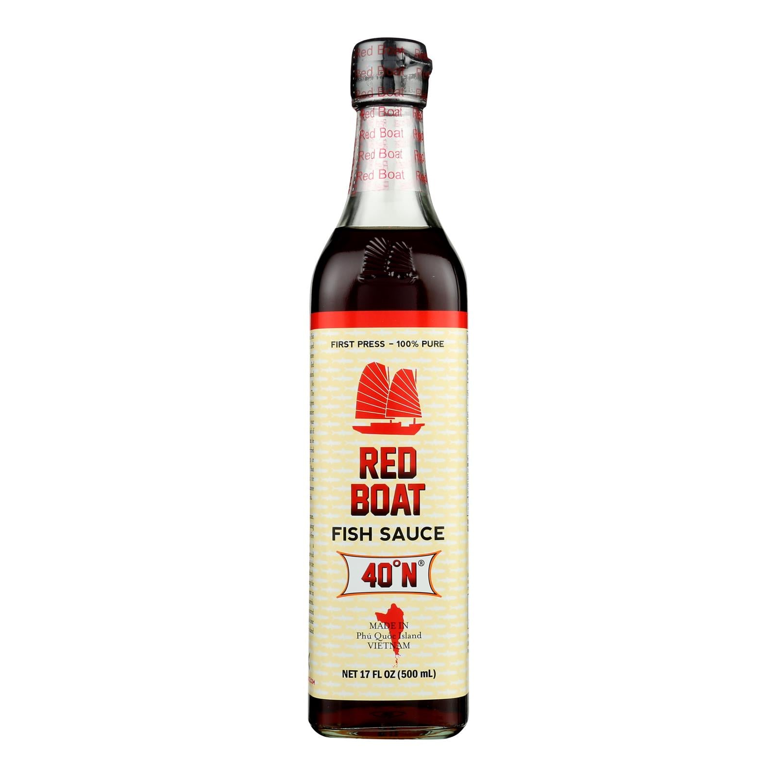 Red Boat Fish Sauce's Primary Ingredient  - Case Of 12 - 17 Oz