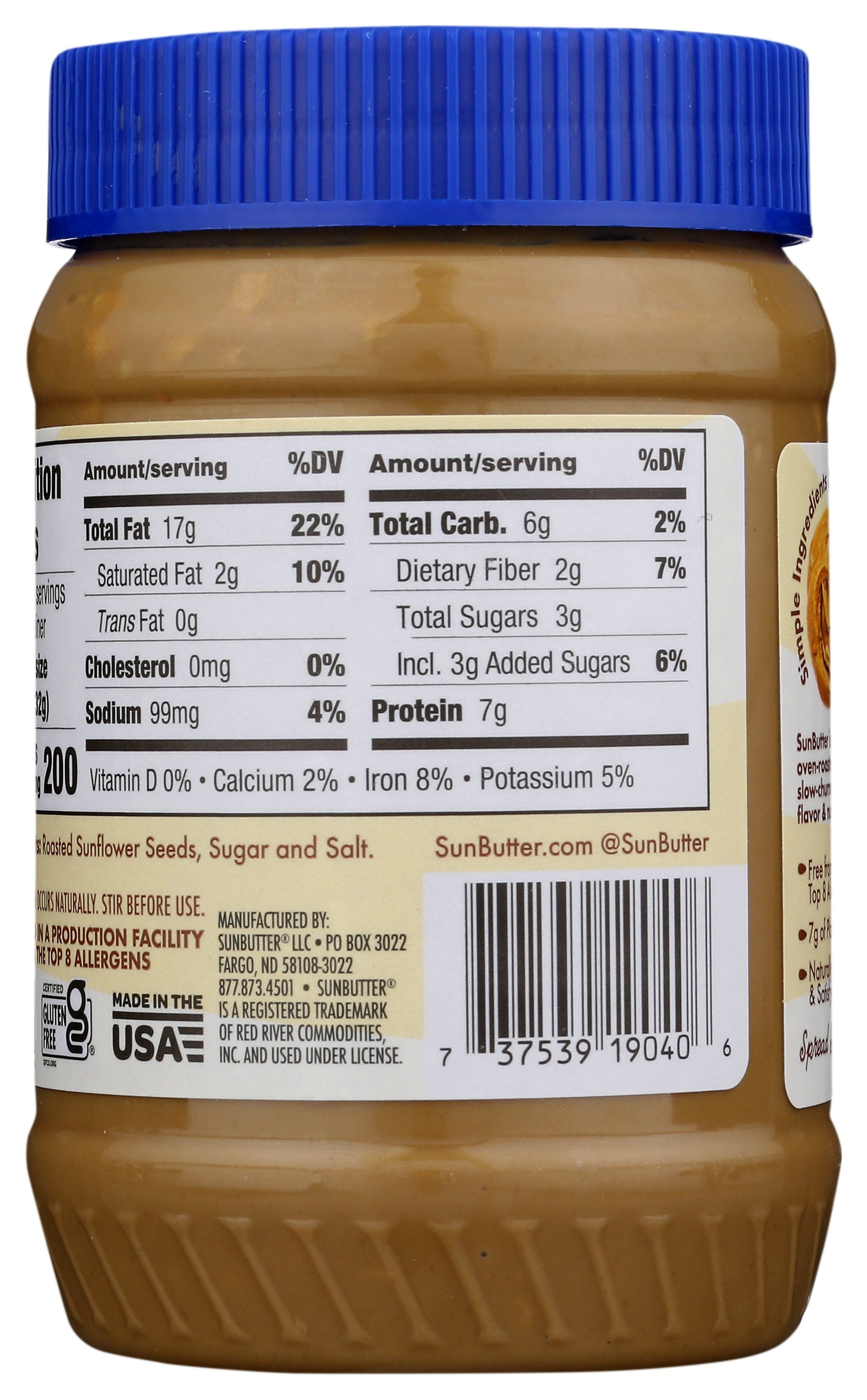 SUNBUTTER NATURAL NUT BTTR SUNFLWR CRNCHY - Case of 3