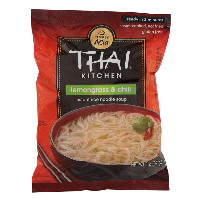 Thai Kitchen Instant Rice Noodle Soup - Lemongrass And Chili - Medium - 1.6 Oz - Case Of 6