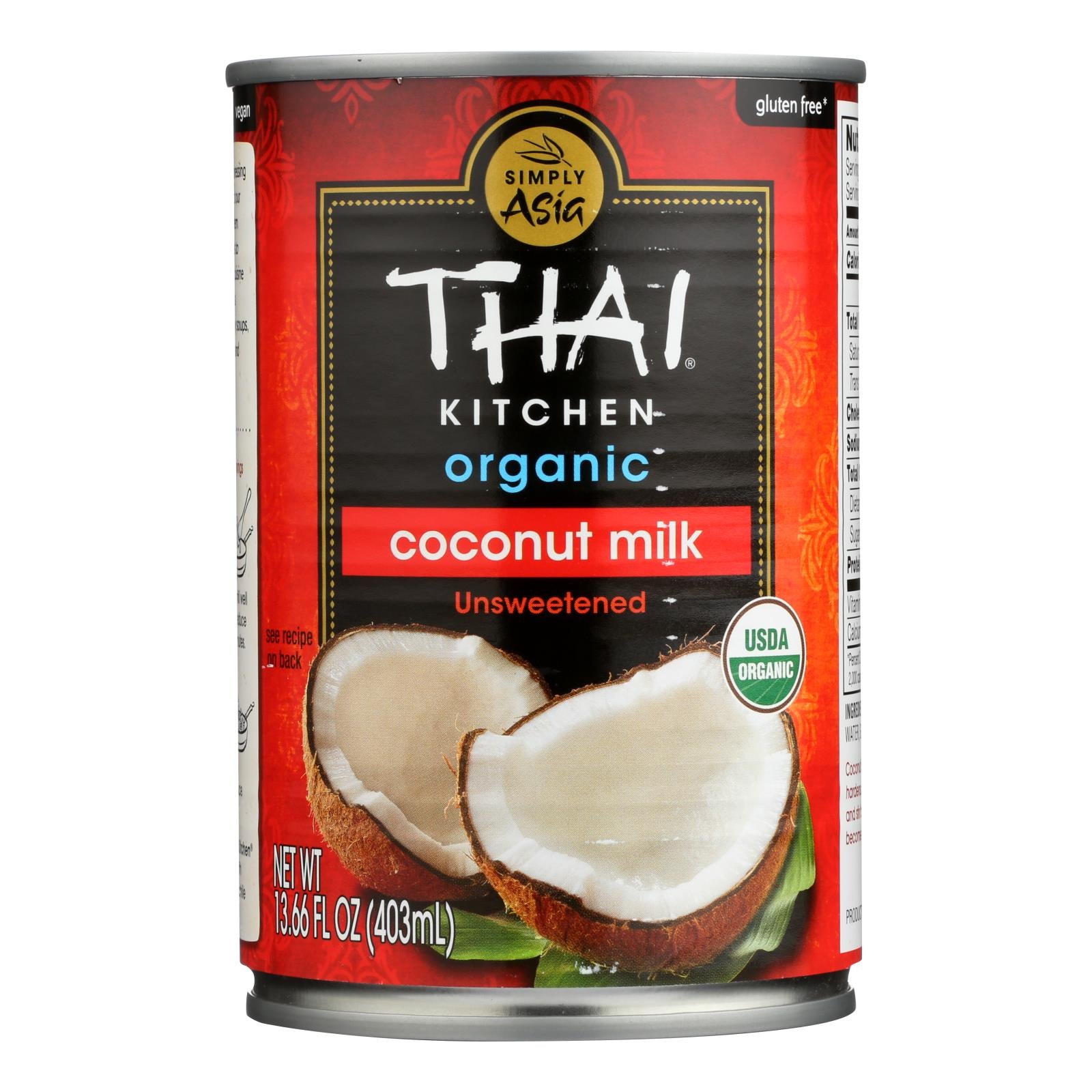 Thai Kitchen Organic Lite Coconut Milk - Case Of 12 - 13.66 Fl Oz.