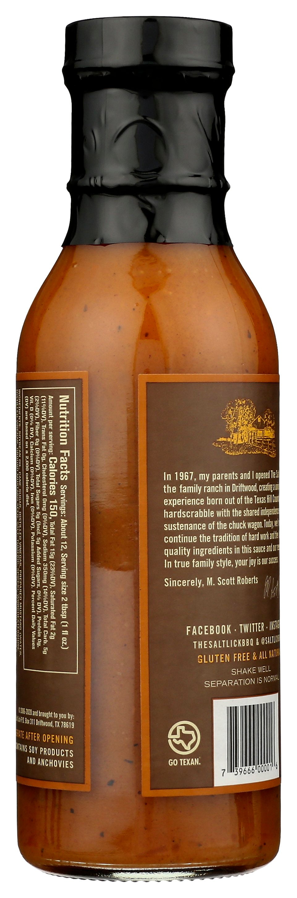 SALT LICK SAUCE BBQ ORIG RECIPE - Case of 6