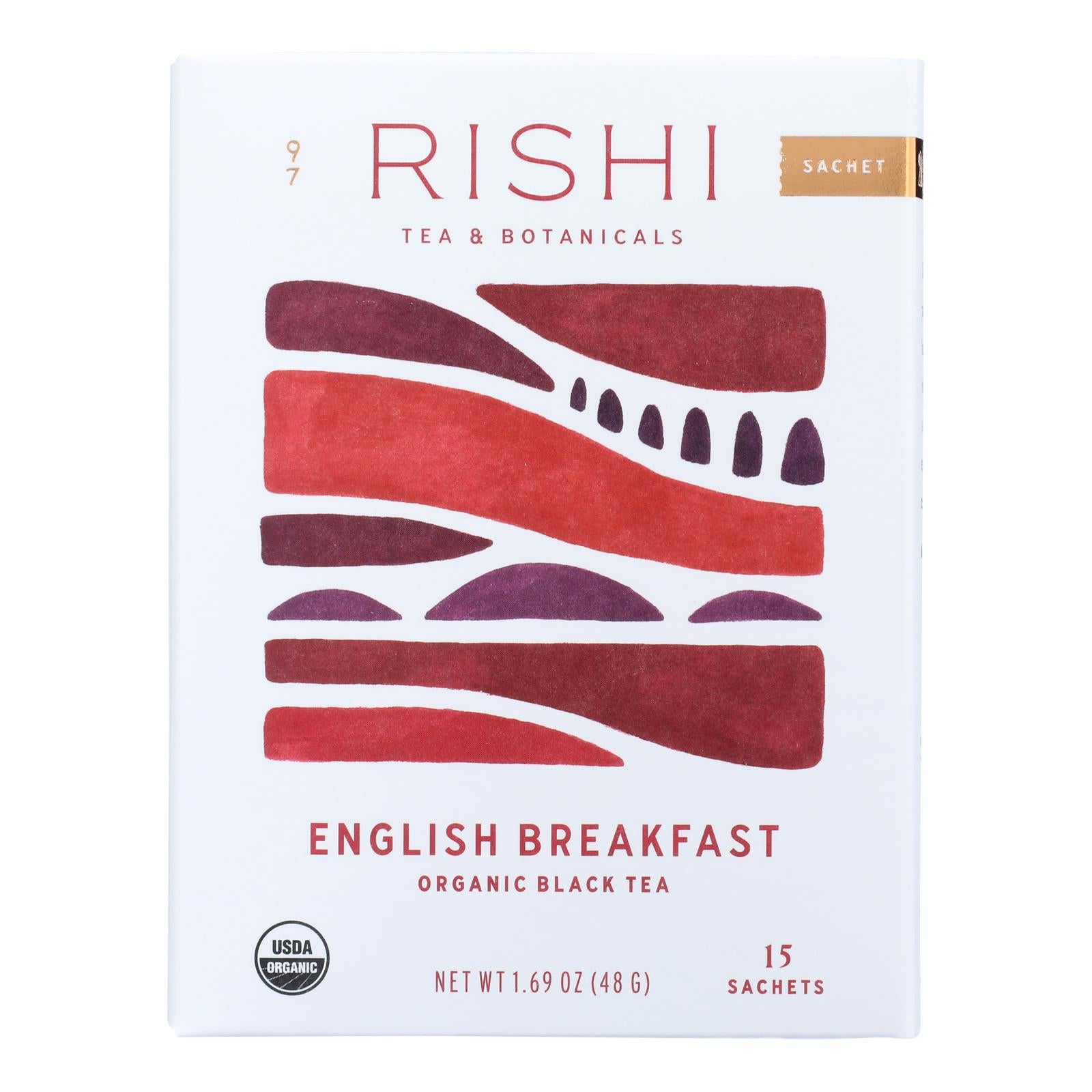 Rishi Organic Tea - English Breakfast - Case Of 6 - 15 Bags