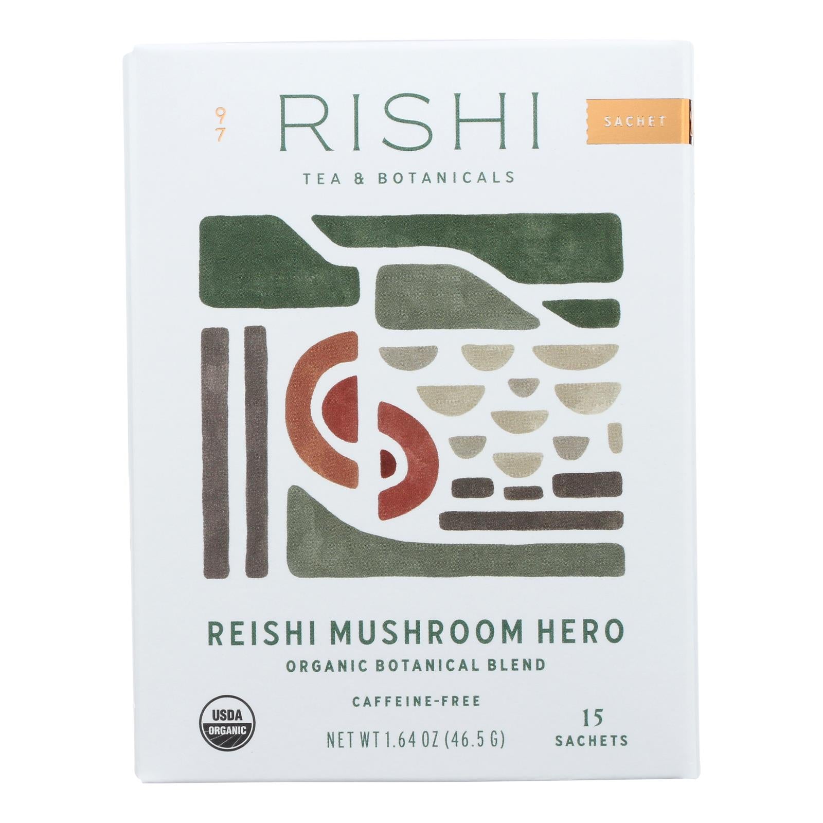 Rishi - Tea Reishi Mushroom Hero - Case Of 6-15 Bag