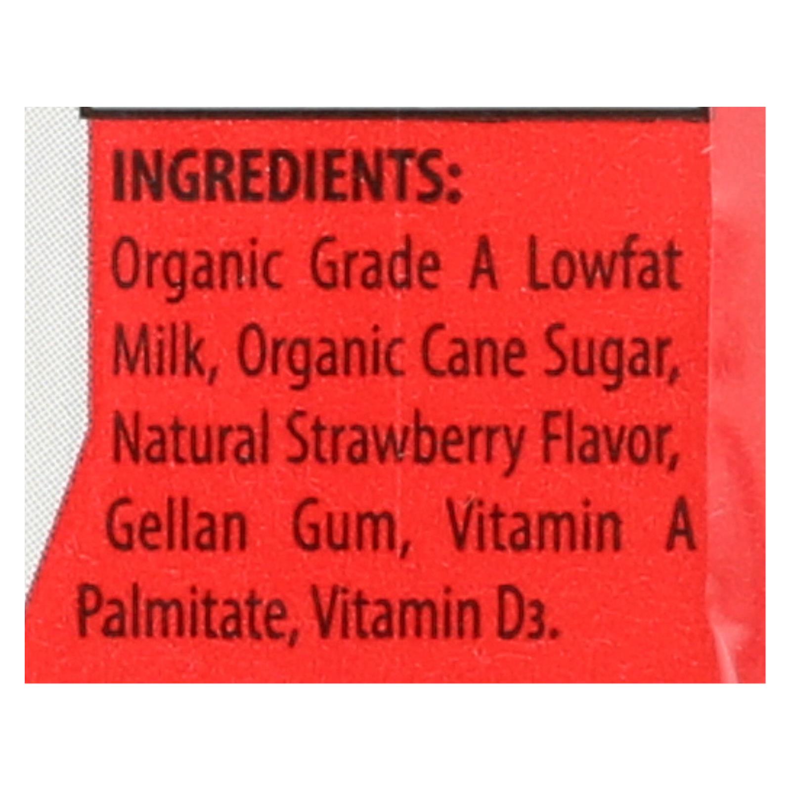 Horizon Organic Dairy Low-fat Milk - Strawberry - Case Of 3 - 8 Fl Oz.