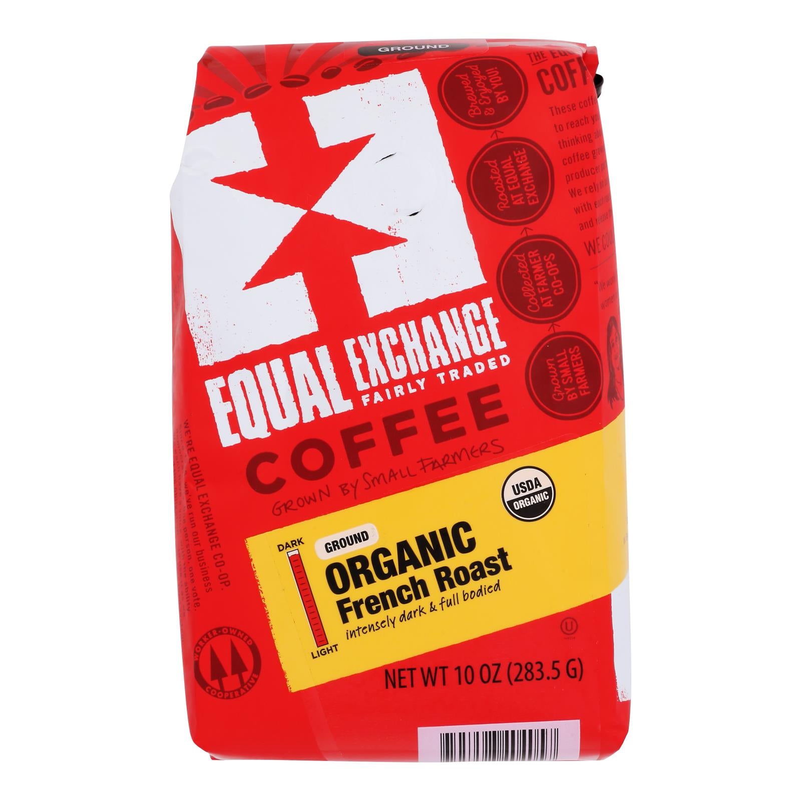 Equal Exchange Organic Drip Coffee - French Roast - Case Of 6 - 10 Oz.