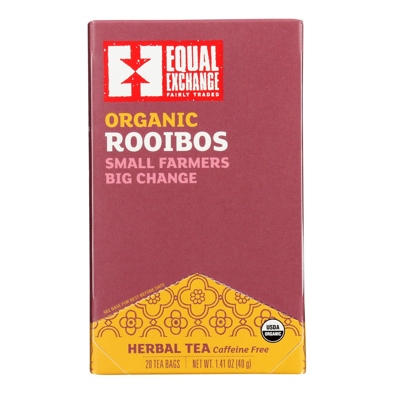 Equal Exchange Organic Rooibos Tea - Rooibos Tea - Case Of 6 - 20 Bags