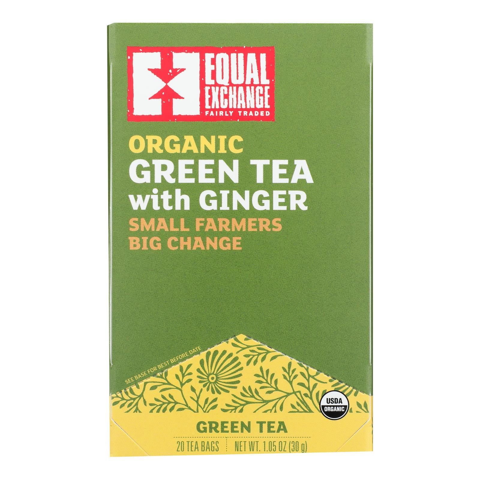 Equal Exchange - Tea Green Ginger - Case Of 6-20 Bag