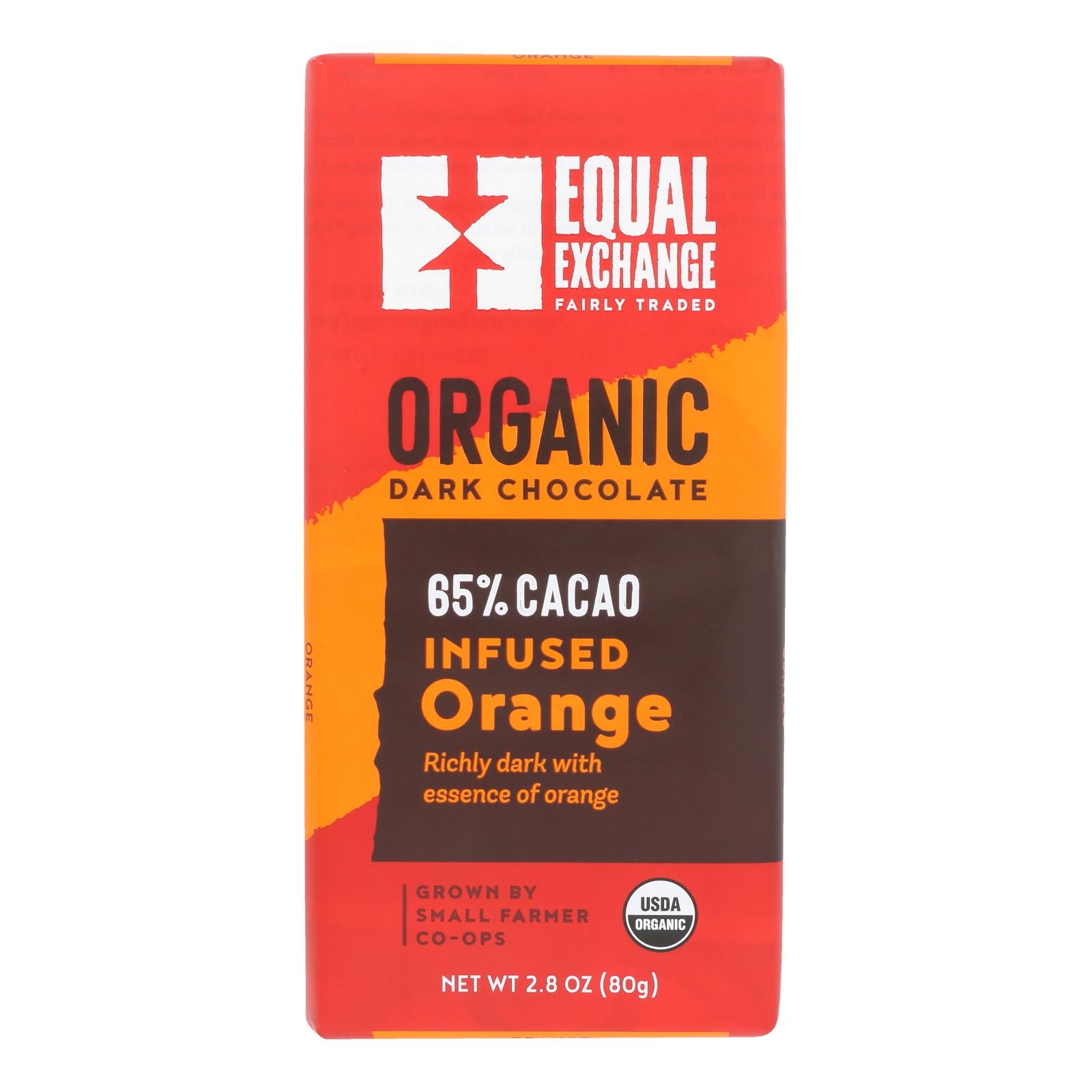 Equal Exchange Organic Orange Chocolate - Orange - Case of 12 - 2.8 oz.