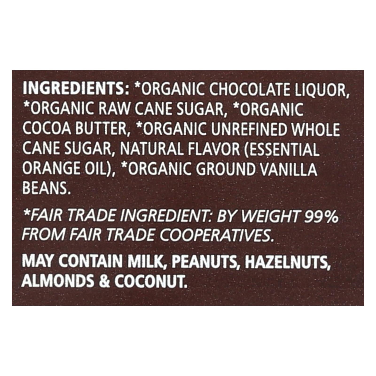 Equal Exchange Organic Orange Chocolate - Orange - Case of 12 - 2.8 oz.