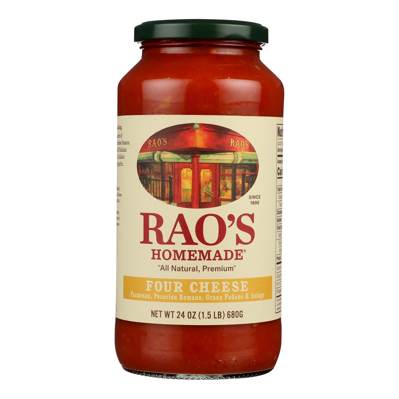 Rao's Specialty Food Homemade Sauce - 4 Cheese - Case of 12 - 24 oz.