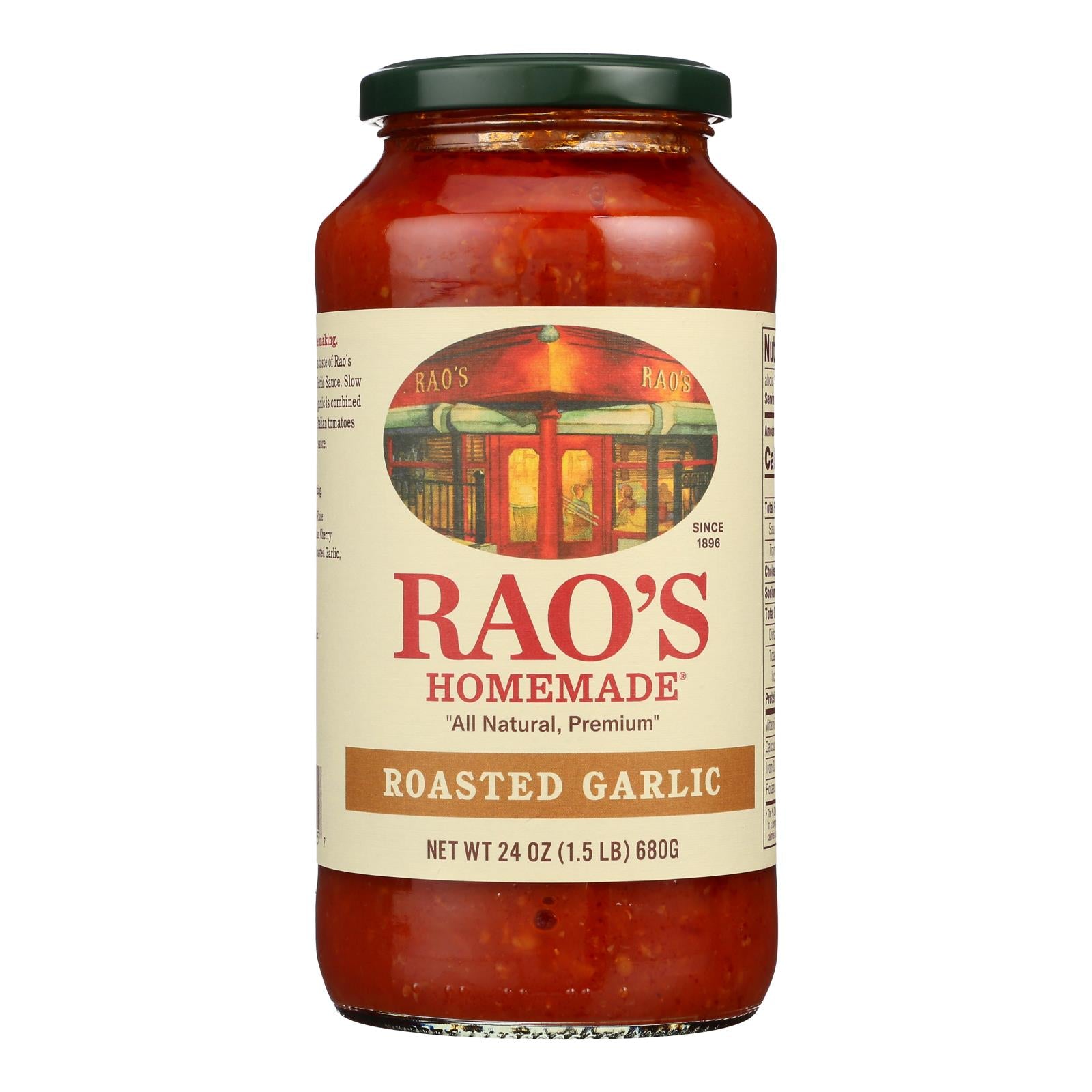 Rao's Specialty Food Homemade Sauce - Roasted Garlic - Case of 12 - 24 oz.