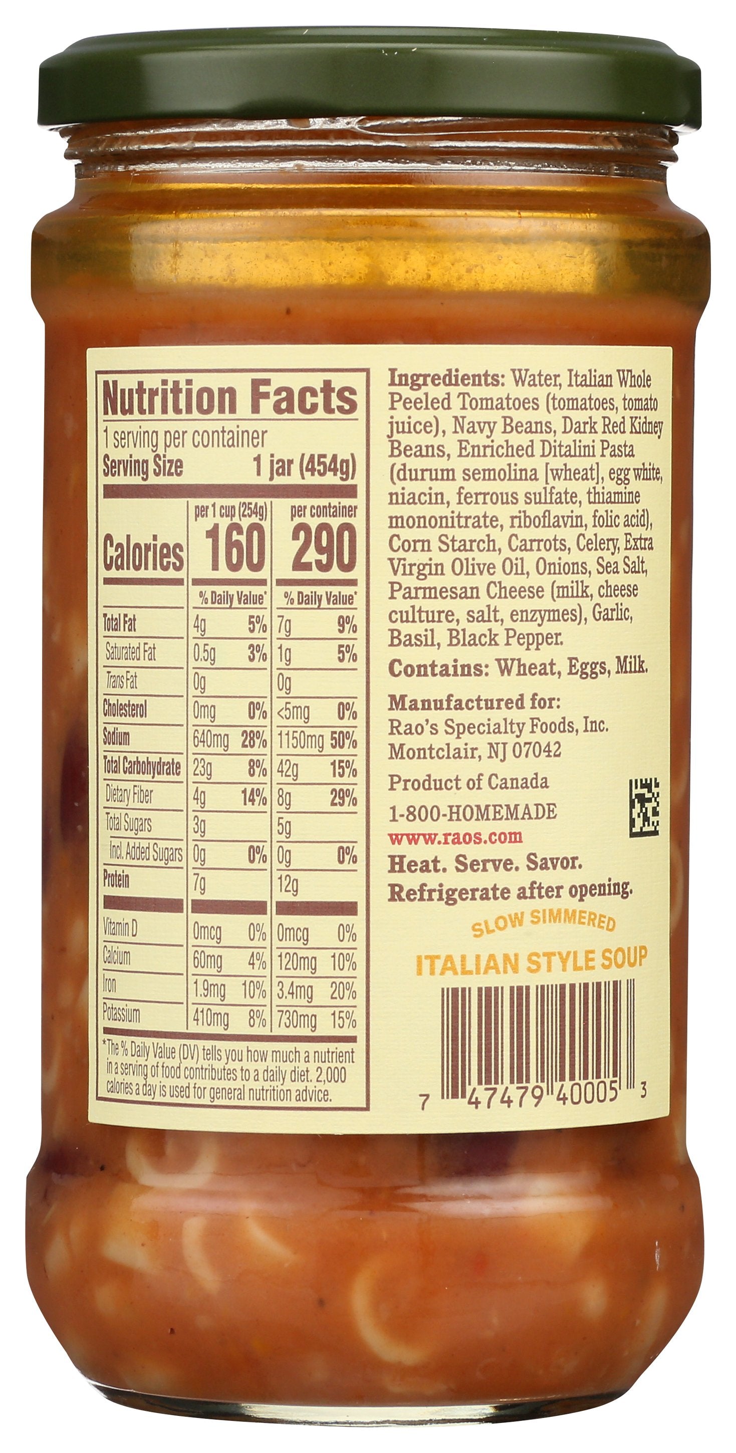 RAOS SOUP RTE PASTA FAGIOLI - Case of 6