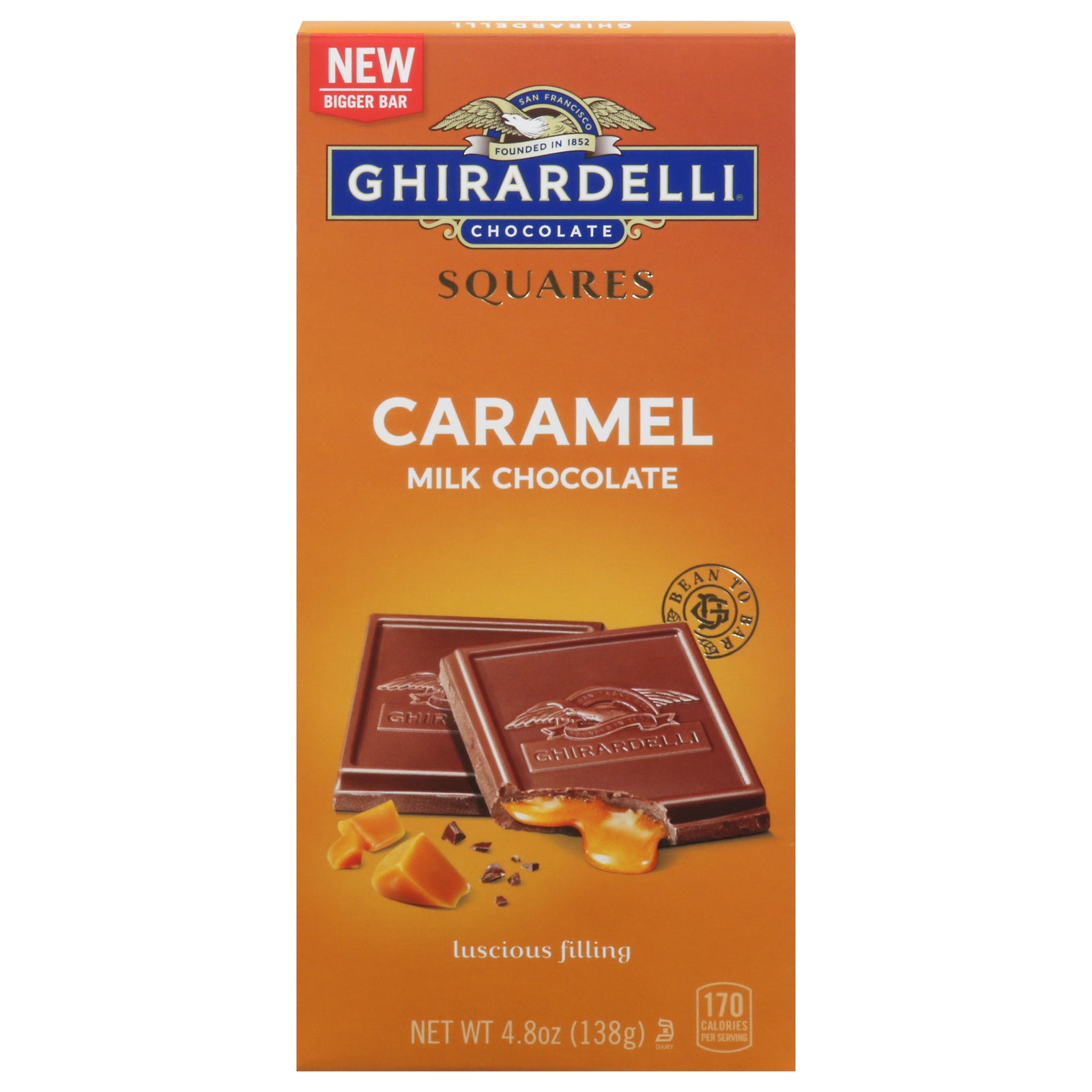 Ghirardelli - Bar Milk Chocolate Caramel - Case of 10-4.8 OZ