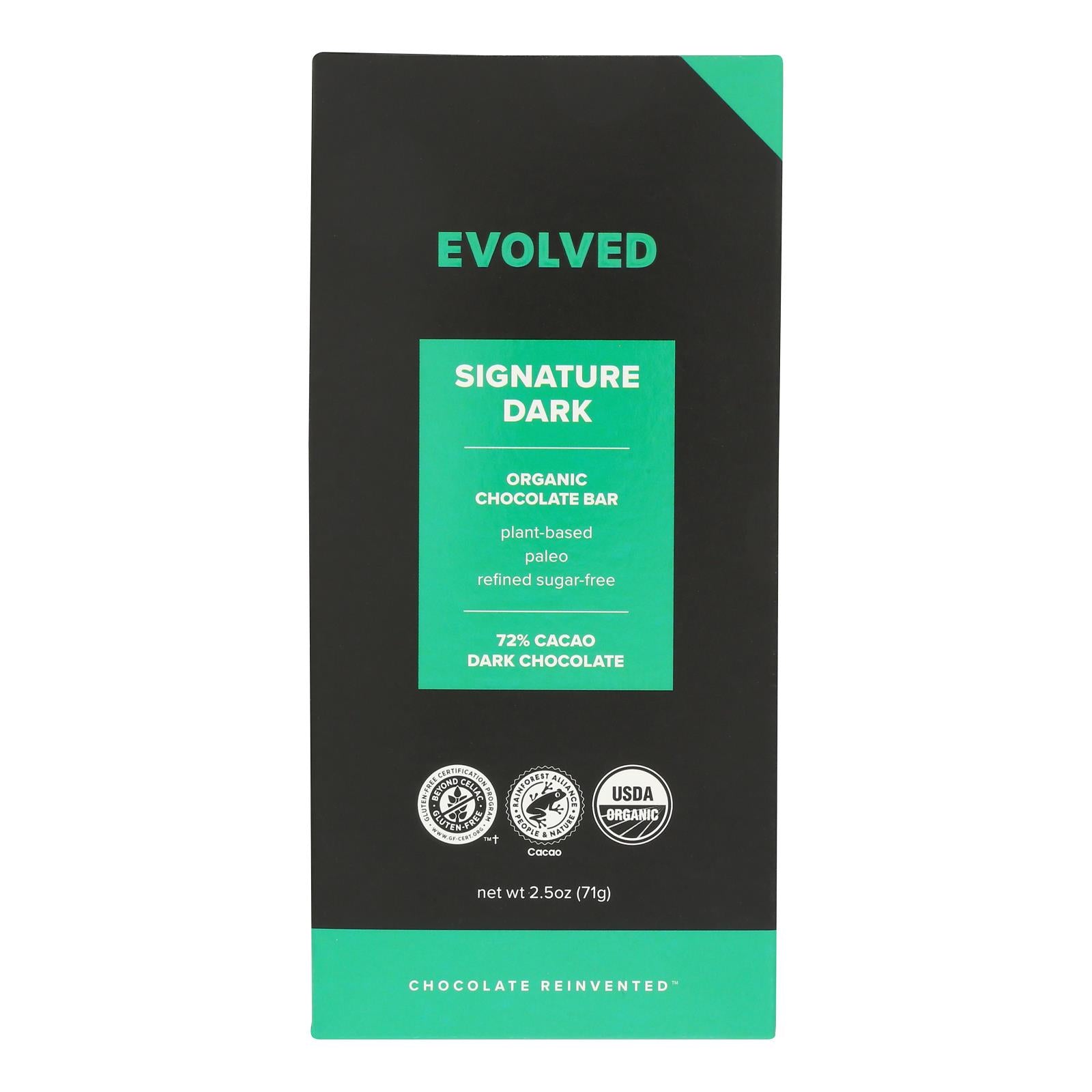 Eating Evolved Chocolate Bar - Signature Dark - Case of 8 - 2.5 oz.