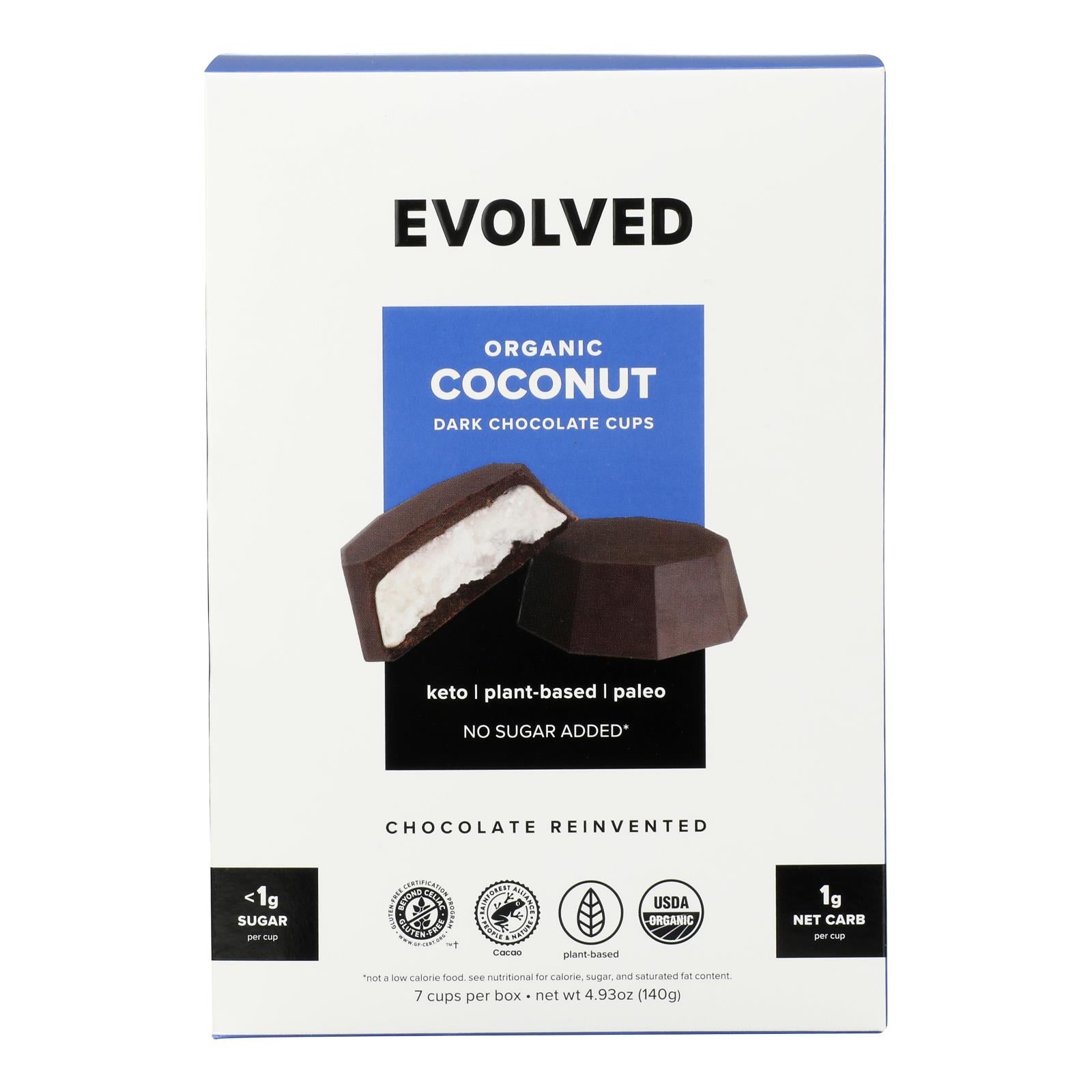 Evolved - Keto Cups Og2 Coconut Btr - CS of 6-4.93 OZ