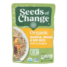 Load image into Gallery viewer, Seeds Of Change Organic Quinoa Brown And Red Rice With Flaxseed - Case Of 12 - 8.5 Oz