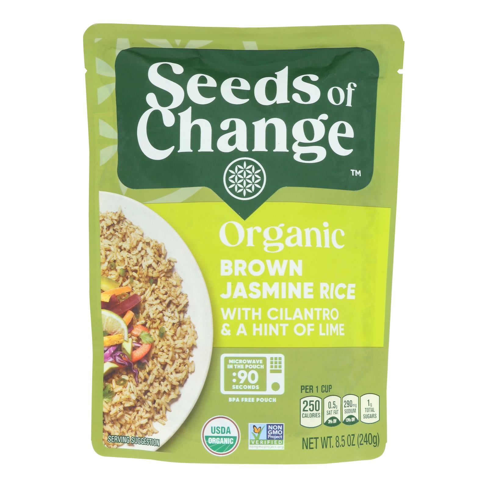 Seeds Of Change - Rice Brn Jas Cil Lime - Case of 12-8.5 OZ