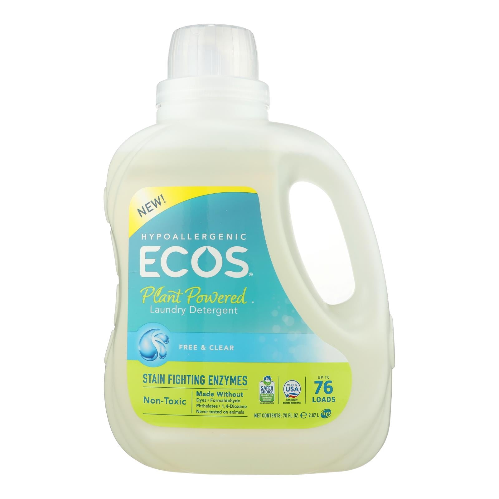 Ecos - Laundry Det Free&clear - Case Of 4-70 Fz
