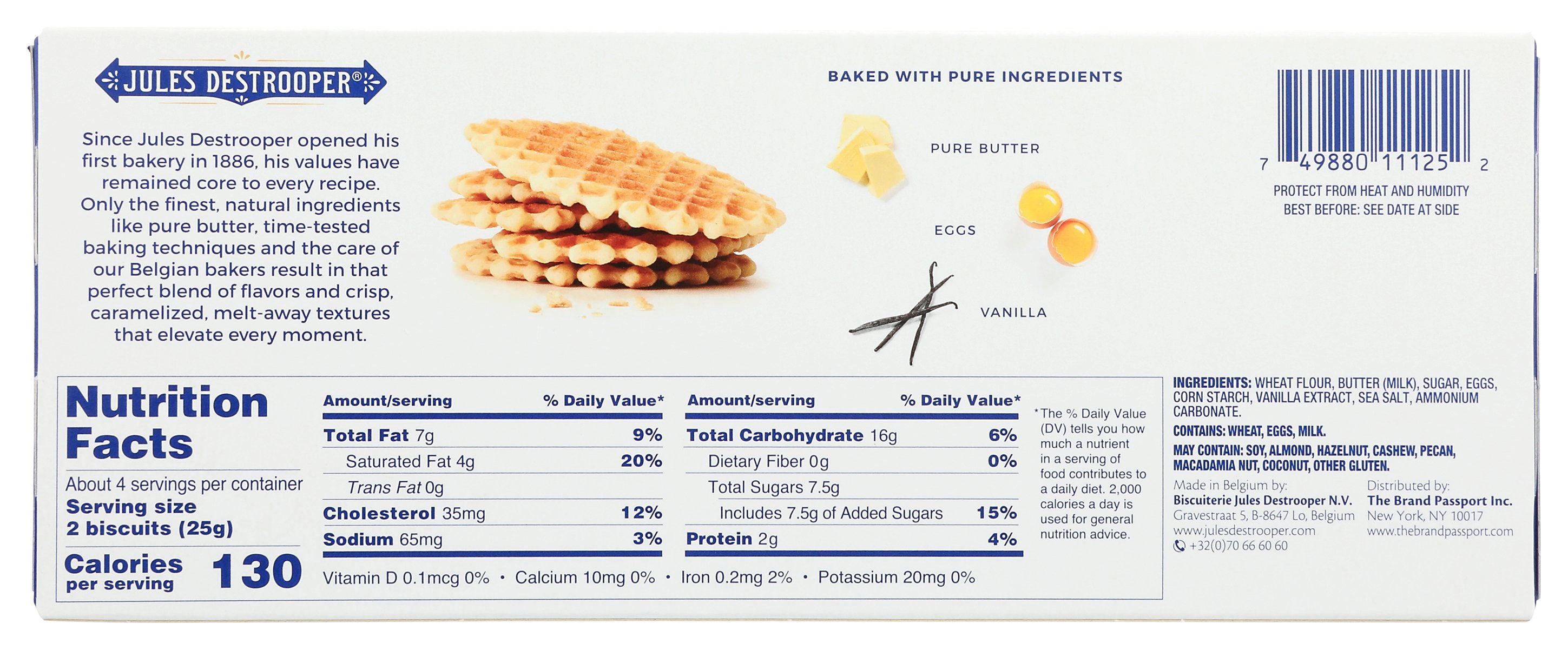 JULES DESTROOPER COOKIE BUTTER WAFFLES - Case of 12