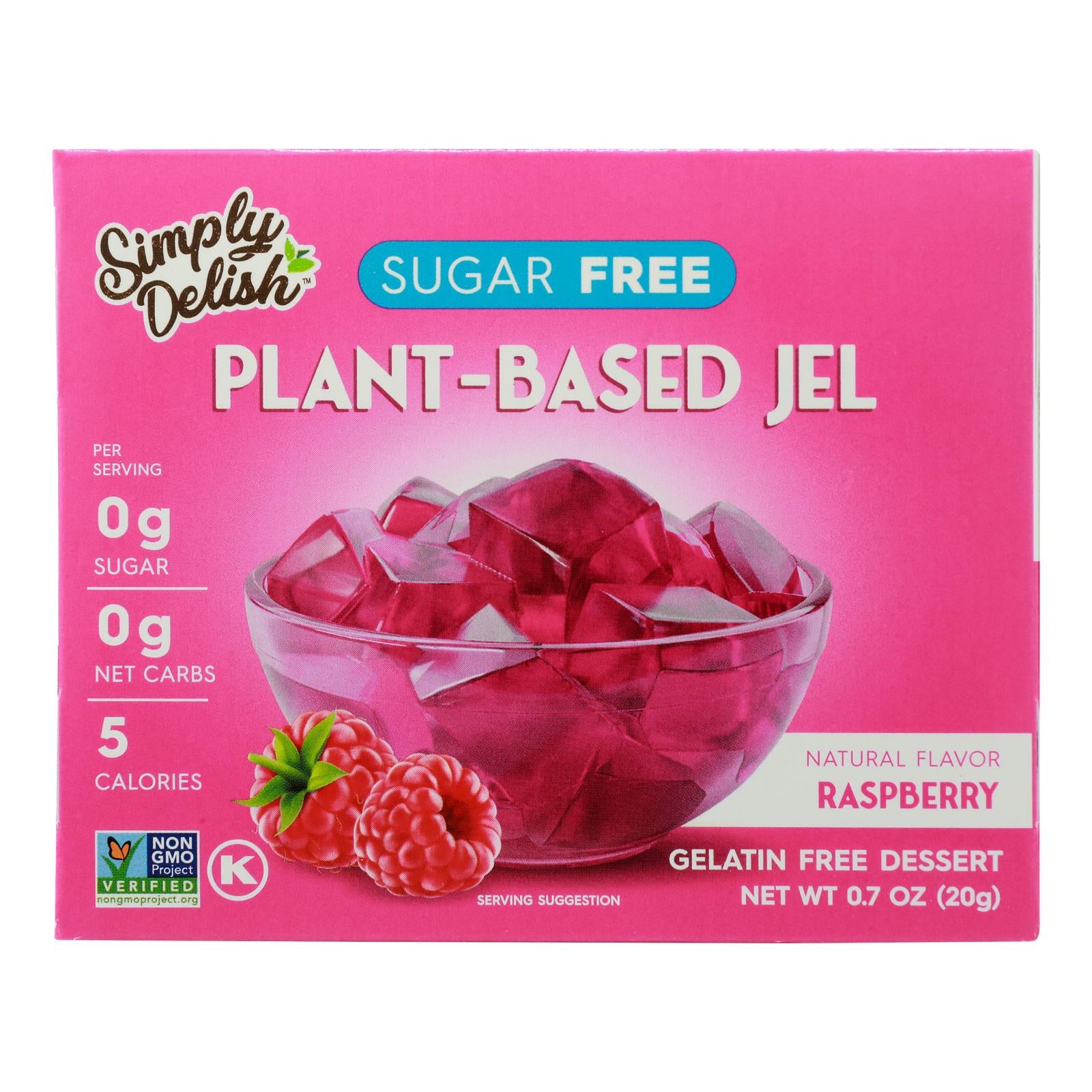 Simply Delish Jel Dessert - Raspberry - Case Of 6 - .7 Oz.