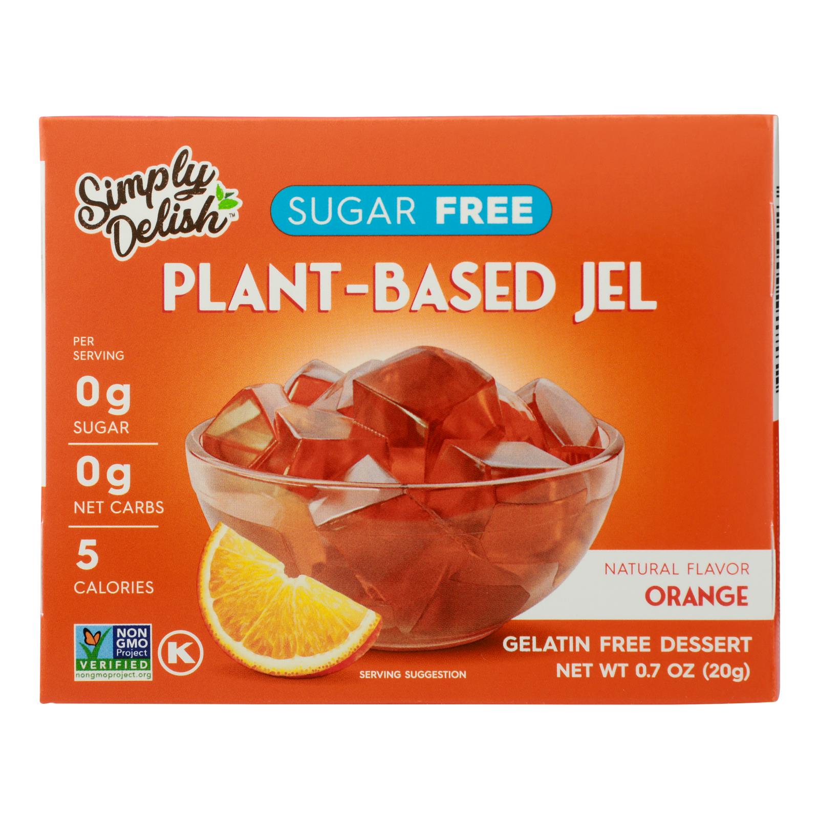 Simply Delish Natural Jel Dessert - Orange - Case Of 6 - 1.6 Oz.