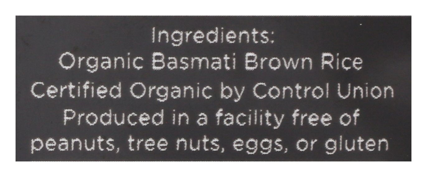 EARTHS PROMISE RICE BASMATI BROWN ORG - Case of 5