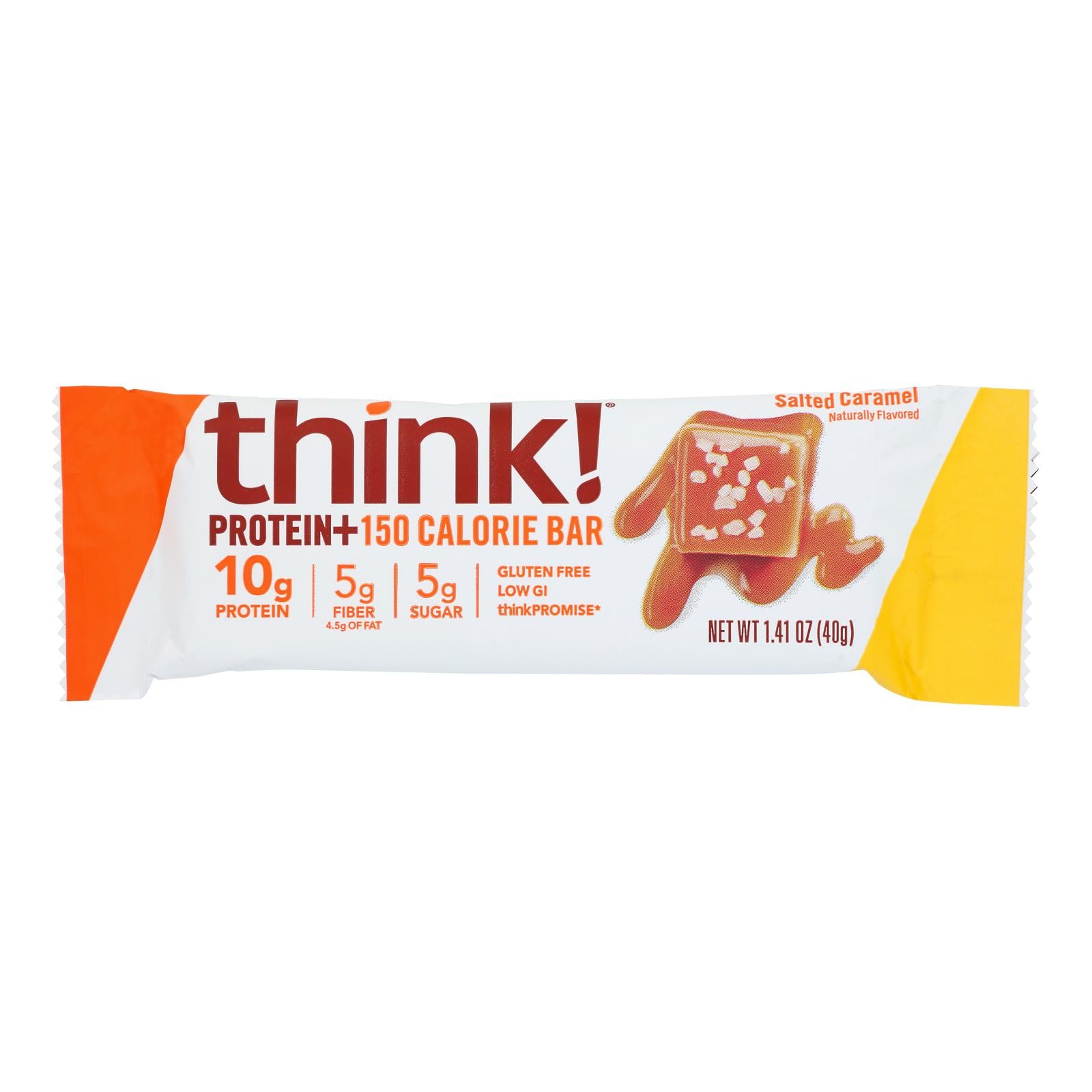 Think Products Thinkthin Bar - Lean Protein Fiber - Caramel - 1.41 Oz - 1 Case