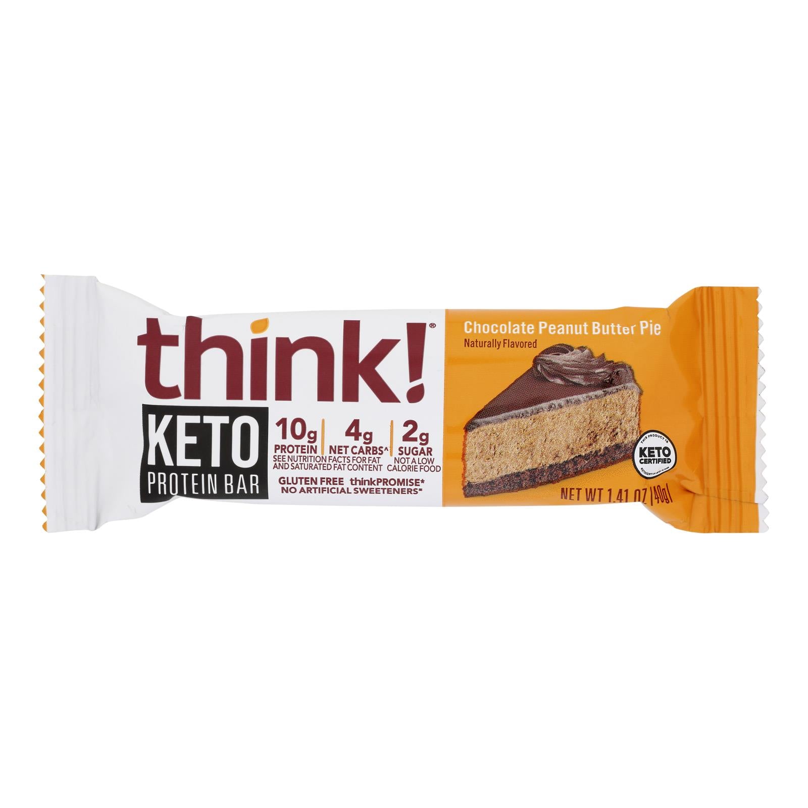 Think! Thin - Bar Keto Prtn Choc Pb Pie - Cs Of 10-1.41 Oz