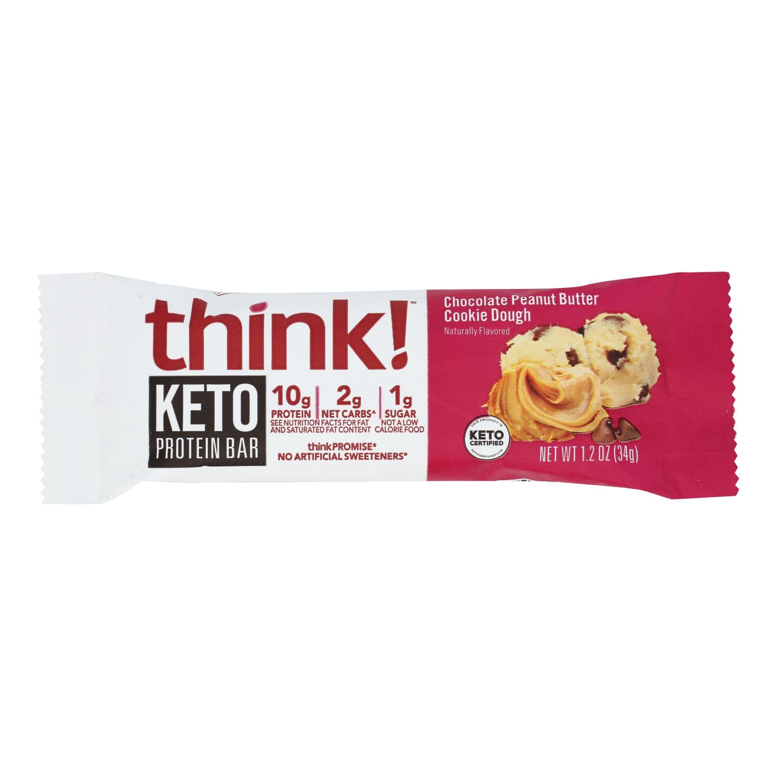 Think! - Protein Br Kto Chocolate Peanut Butter Ckydgh - Case Of 10-1.2 Oz