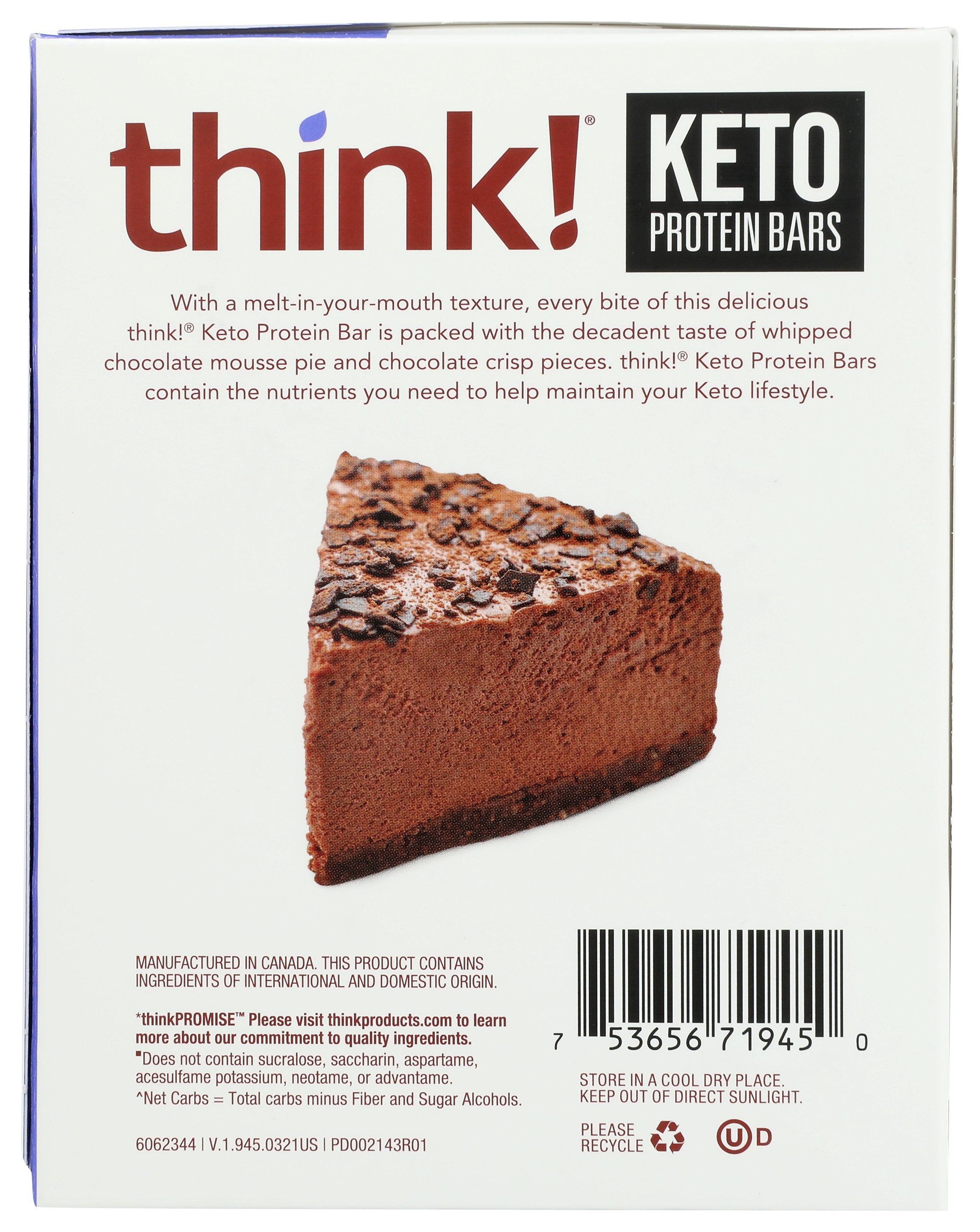 THINK! BAR CHO MOUSSE PIE 5PC - Case of 6