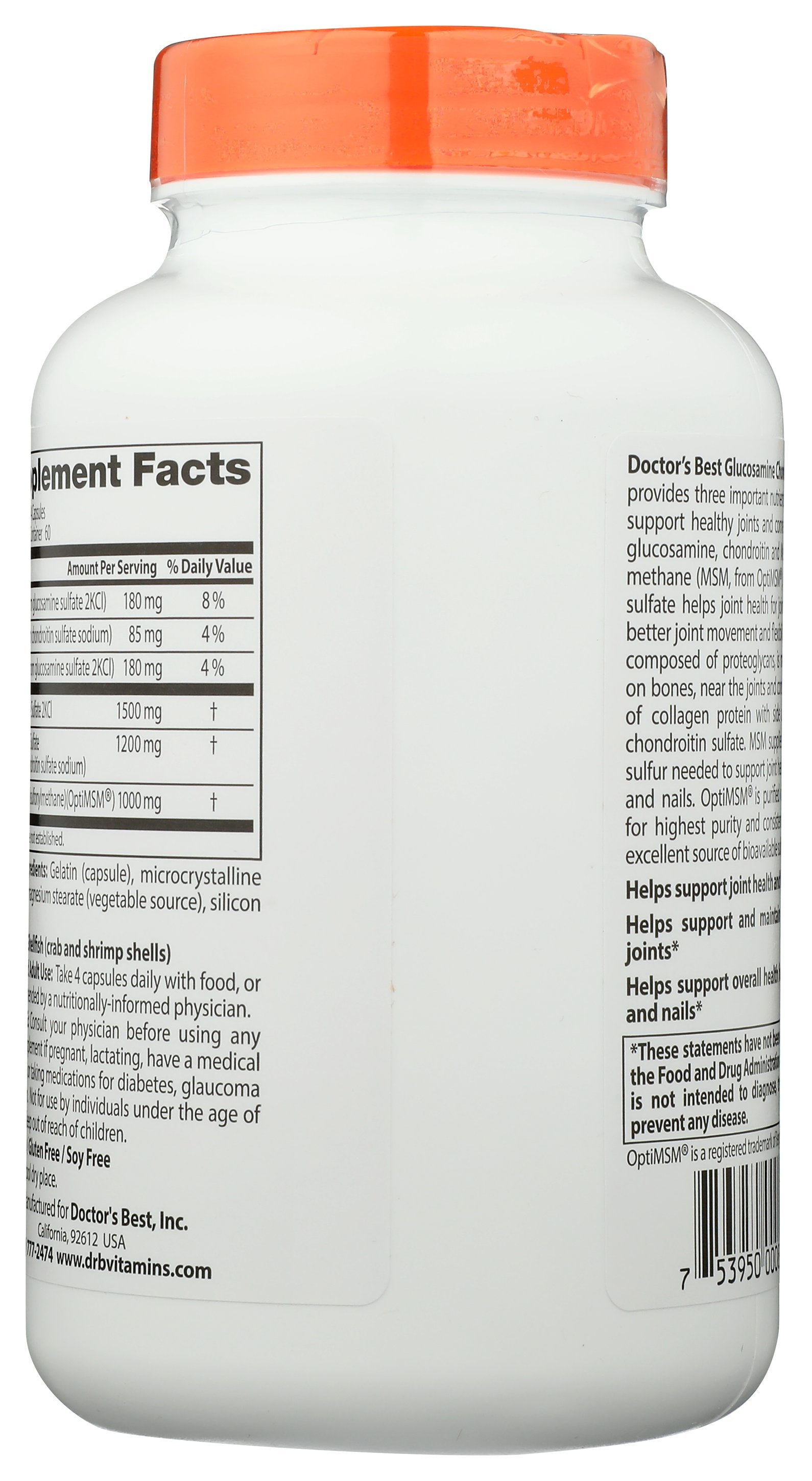 DOCTORS BEST GLUCOSAMINE CHONDRTIN MSM