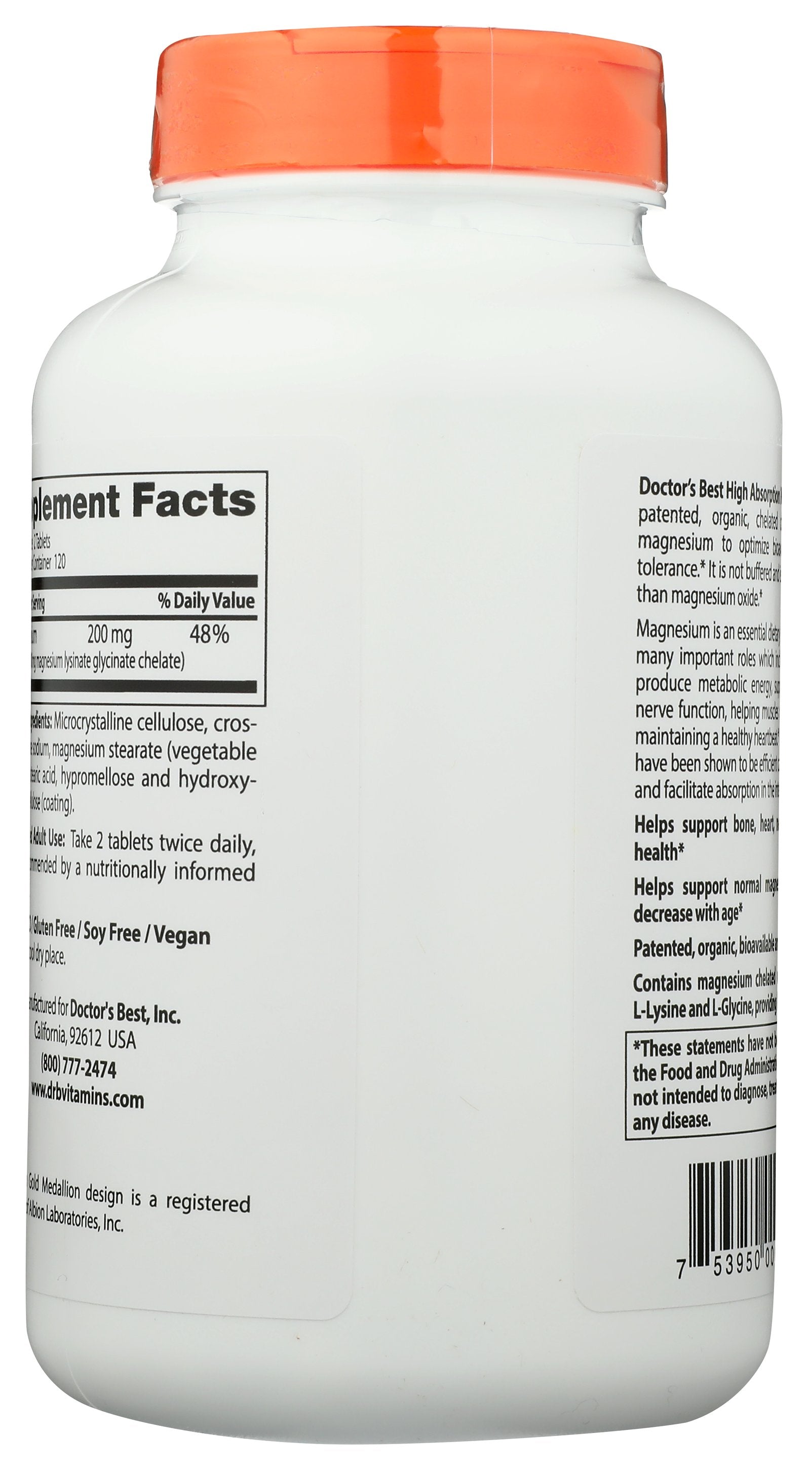 DOCTORS BEST HI ABS CHELATED MAGNESIUM