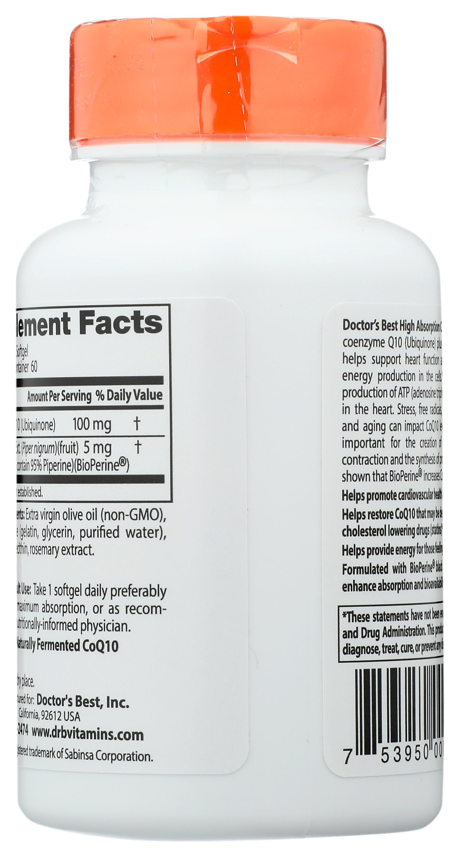 DOCTORS BEST HIGH ABSORB COQ10 100MG