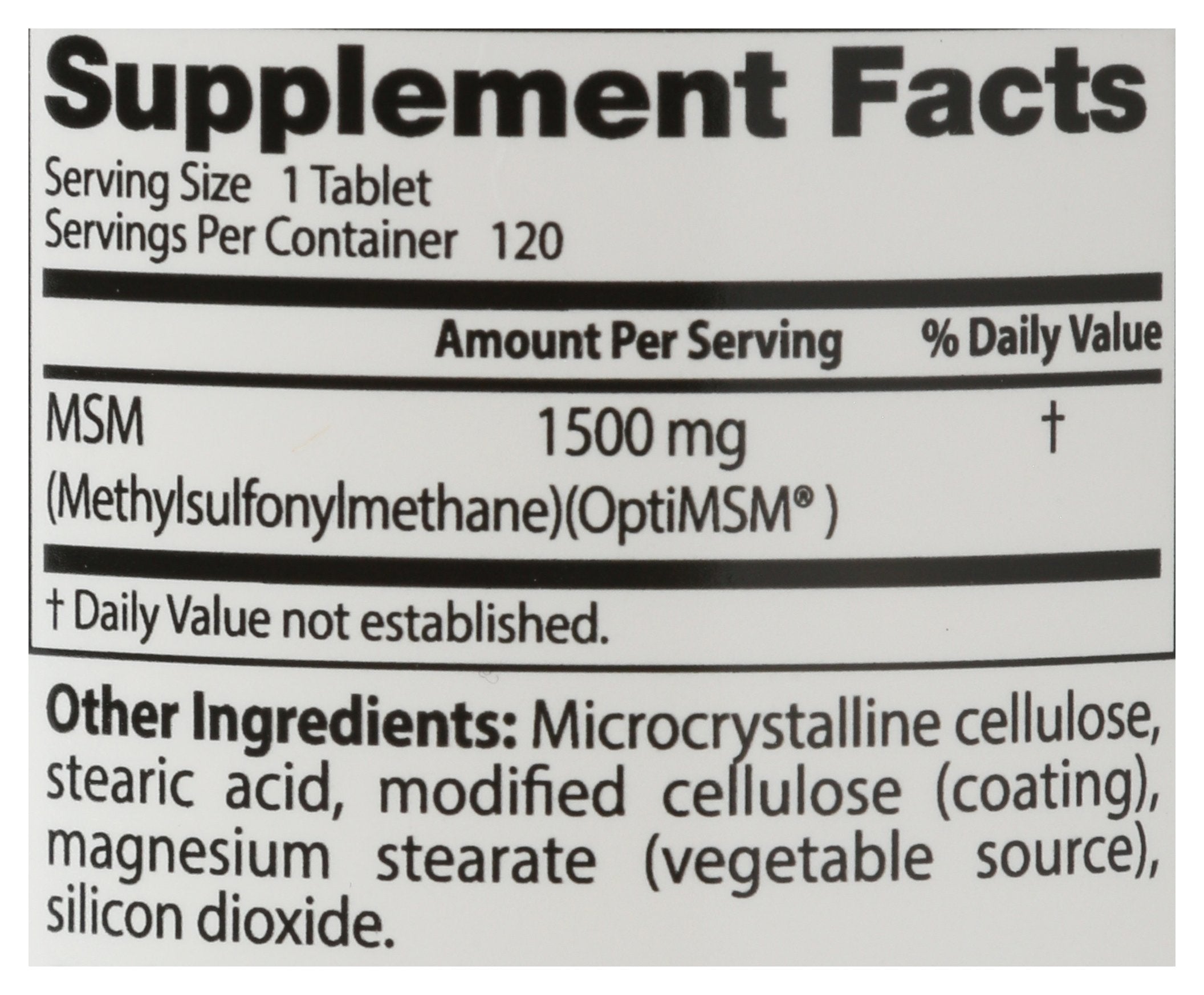 DOCTORS BEST MSM 1500MG