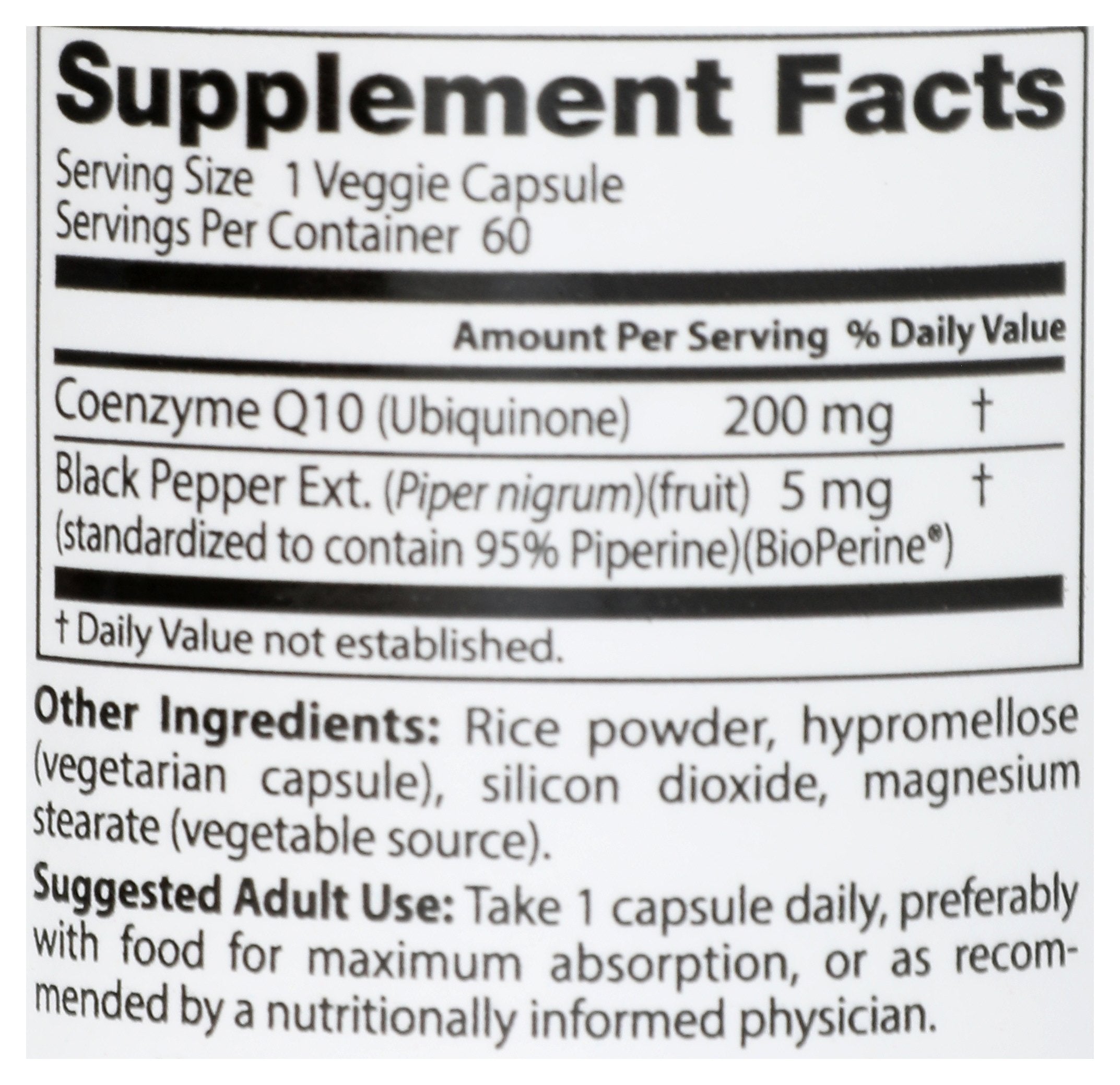 DOCTORS BEST HIGH ABSORB COQ10 200MG [DOCTOR'S BEST - HIGH ABSORPTION COQ10 - 60 COUNT - 60 VC]