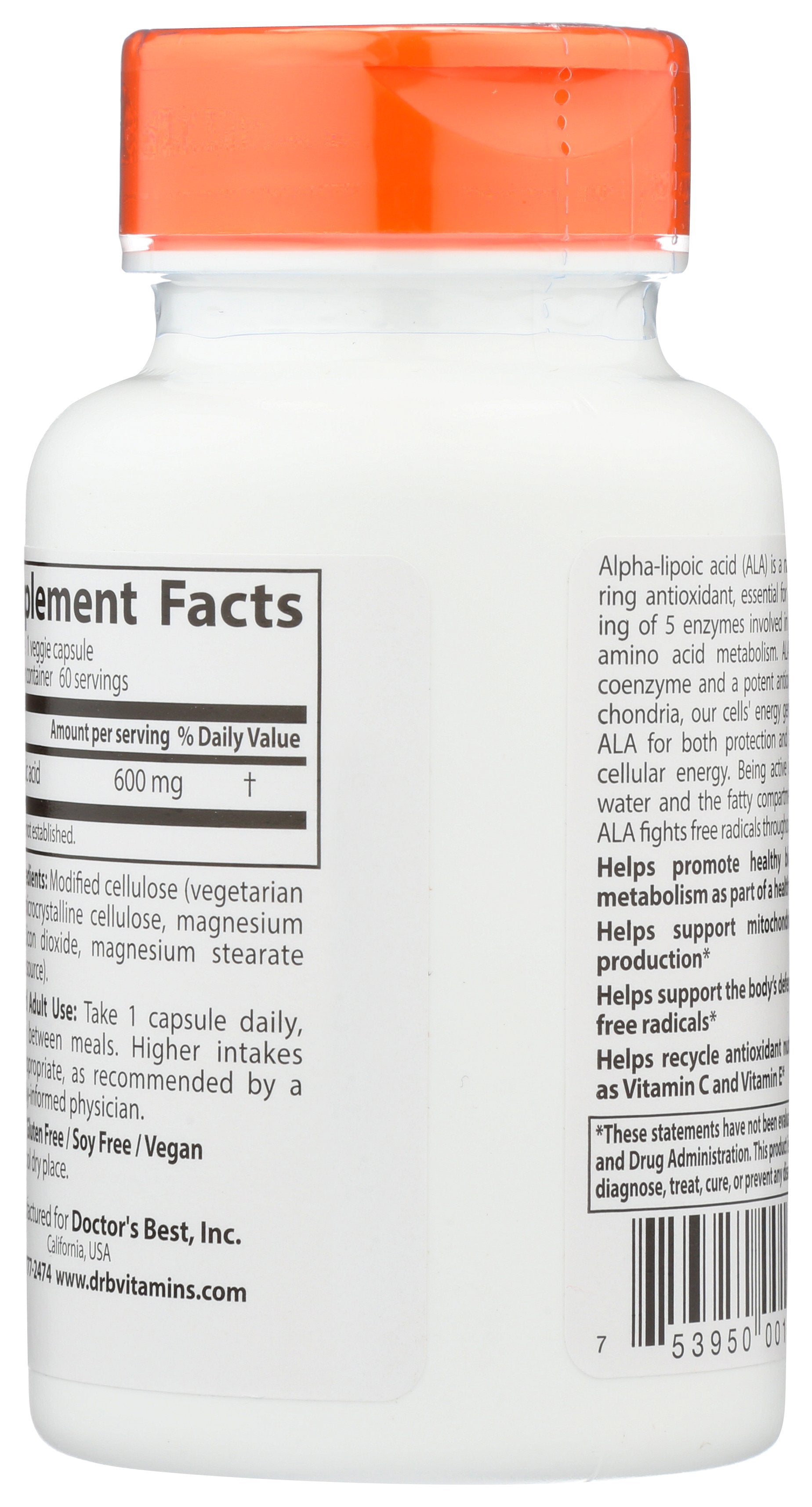 DOCTORS BEST VITAMIN ALPHA LIPOIC ACID