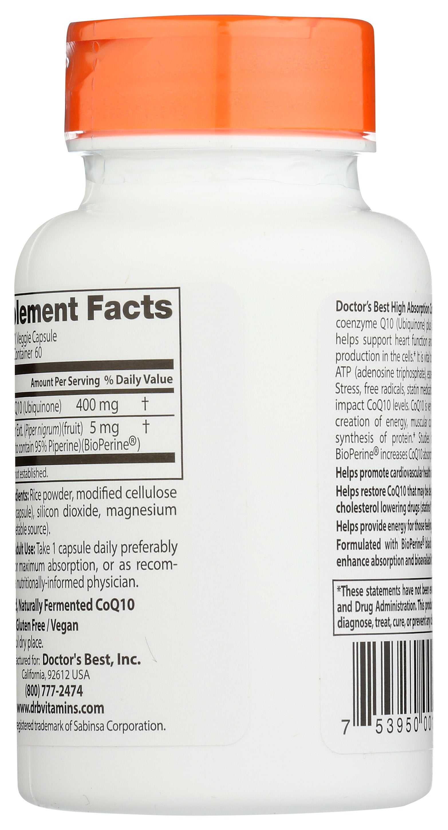 DOCTORS BEST HI ABS COQ10 400MG