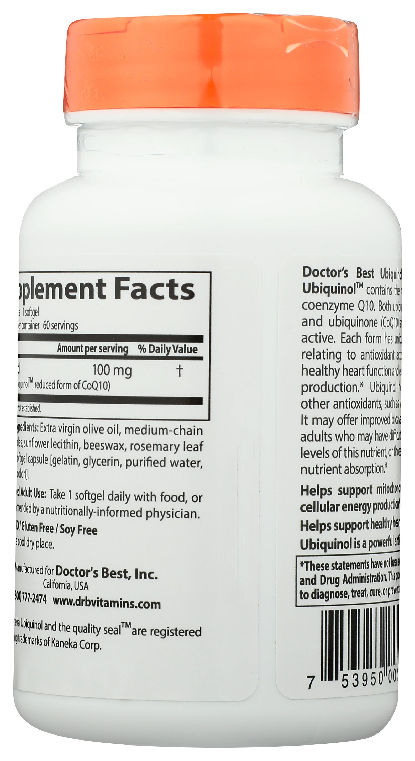 DOCTORS BEST UBIQUINOL 100MG