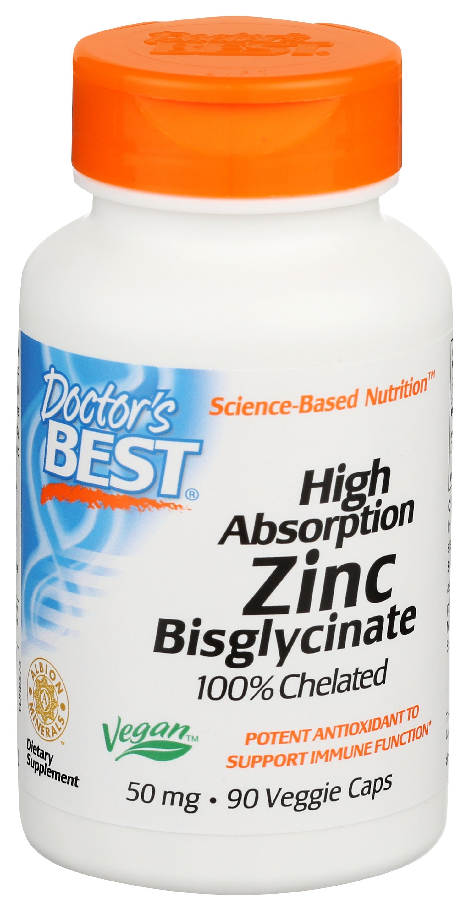 DOCTORS BEST ZINC BISGLYCINATE 50MG