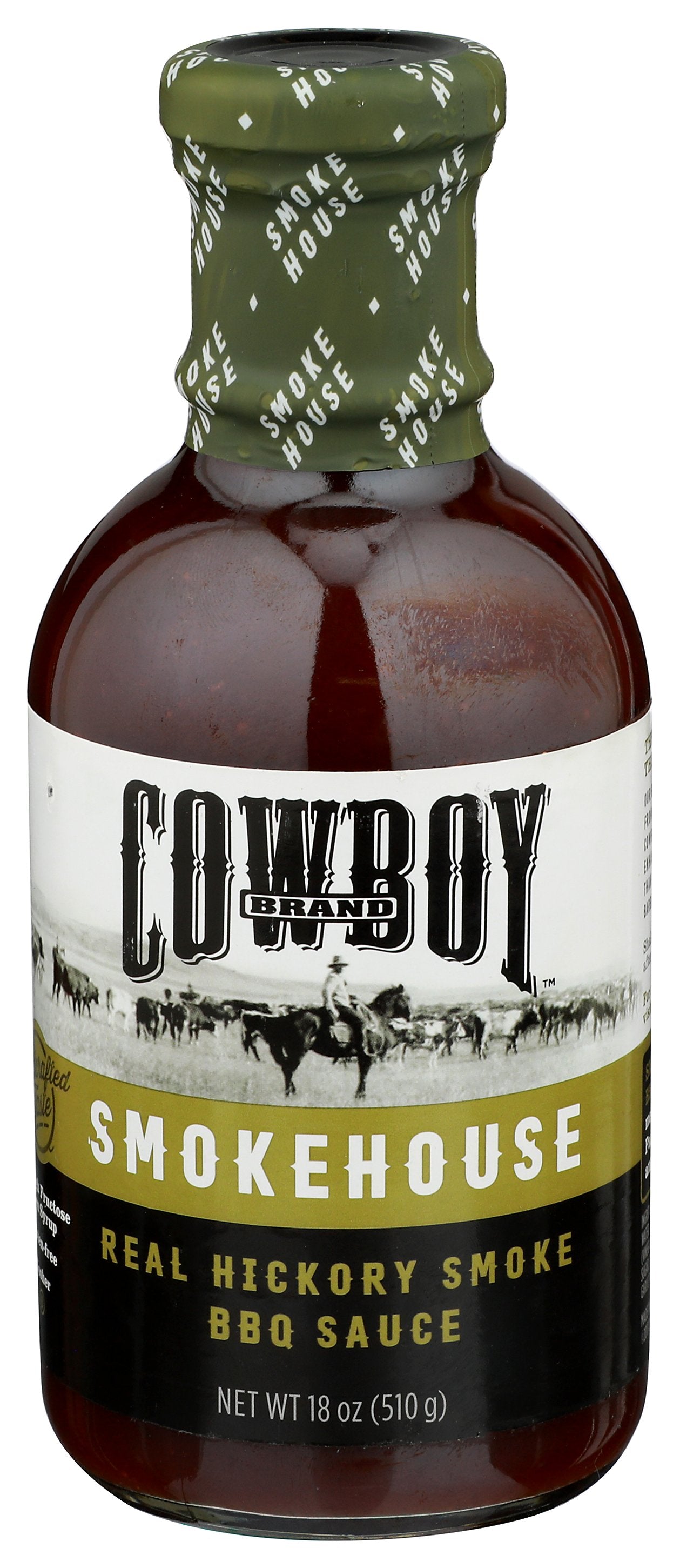 COWBOY CHARCOAL SAUCE BBQ HICKORY SMOKE - Case of 6