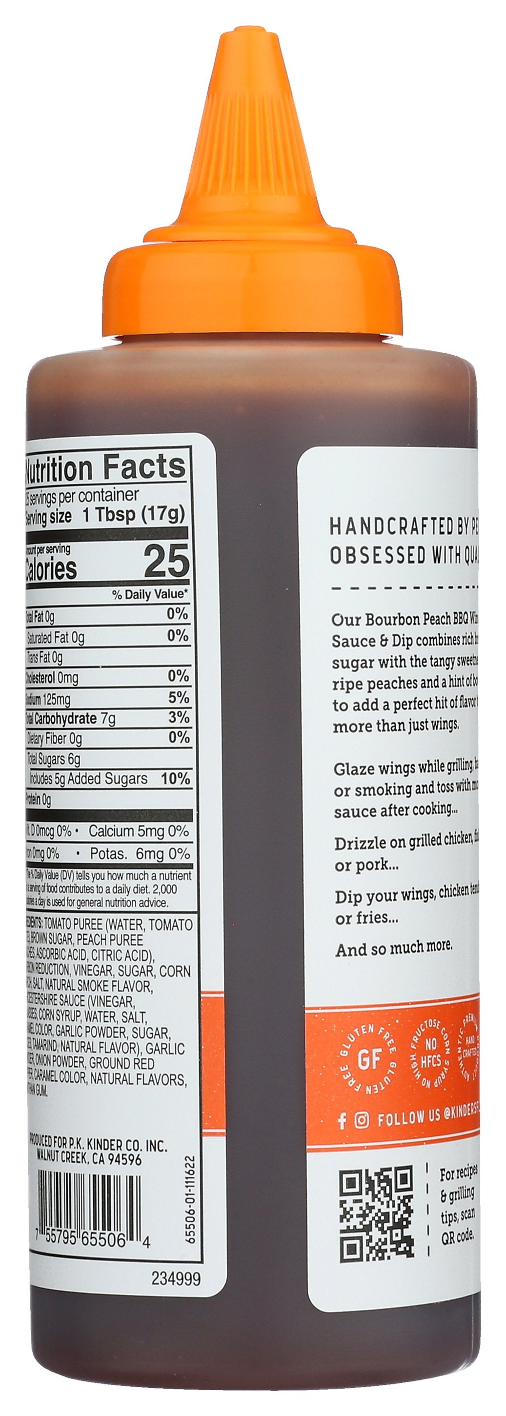KINDERS SAUCE WING BRBN PCH BBQ - Case of 6