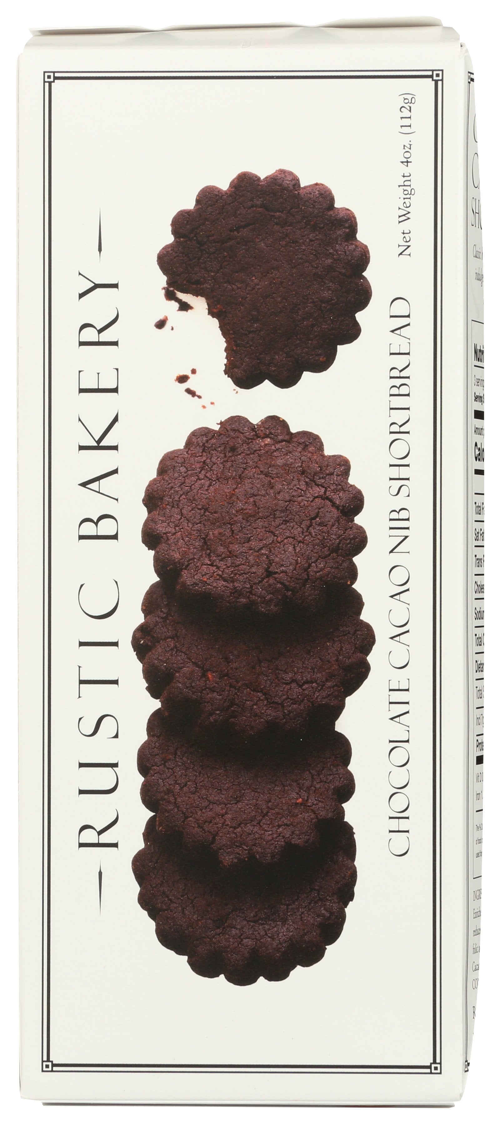 RUSTIC BAKERY SHORTBREAD CHOC CACAO NIB - Case of 12