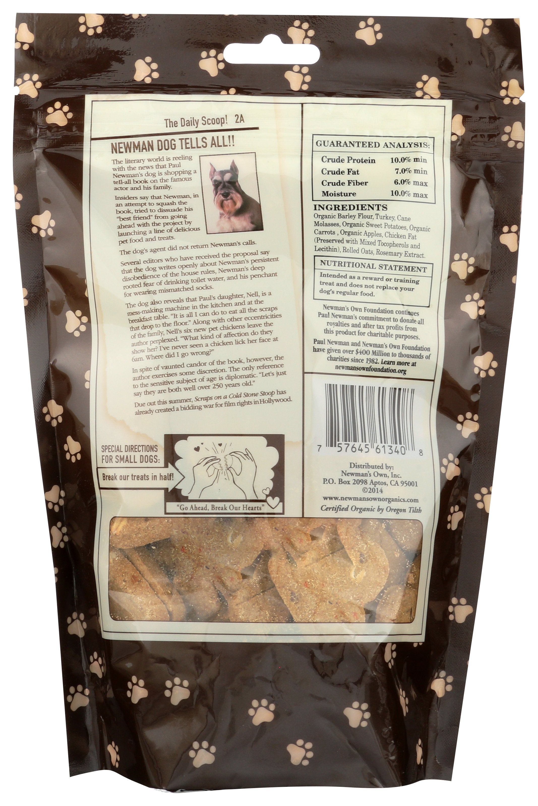 NEWMANS OWN PET TREAT TRKY & SWT PTO ORG3